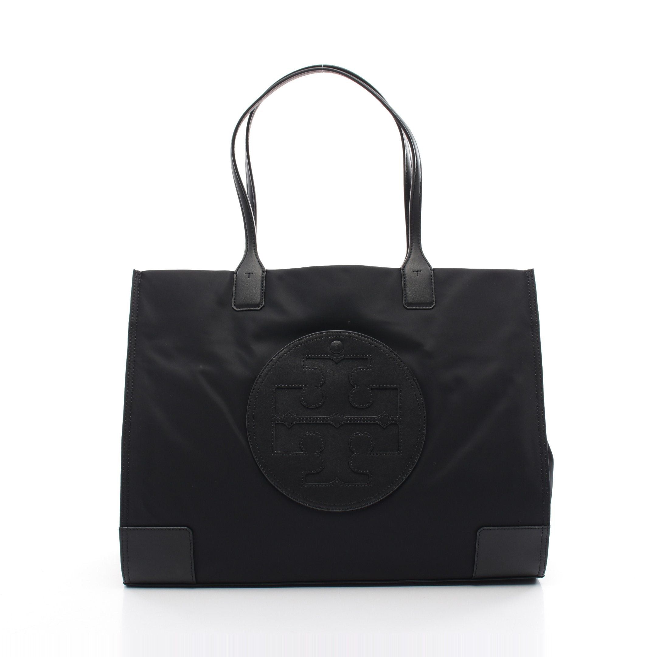 Tory Burch Tory Burch Ella Tote Shoulder Bag Nylon Fake Leather Black Size ONE SIZE - 1 Thumbnail
