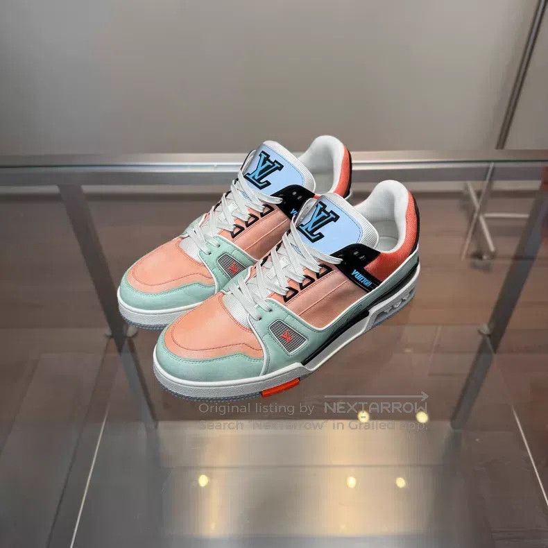 Louis Vuitton Louis Vuitton TRAINER New Macaron Black Green Pink shoes Size US 7.5 / EU 40-41 - 1 Thumbnail