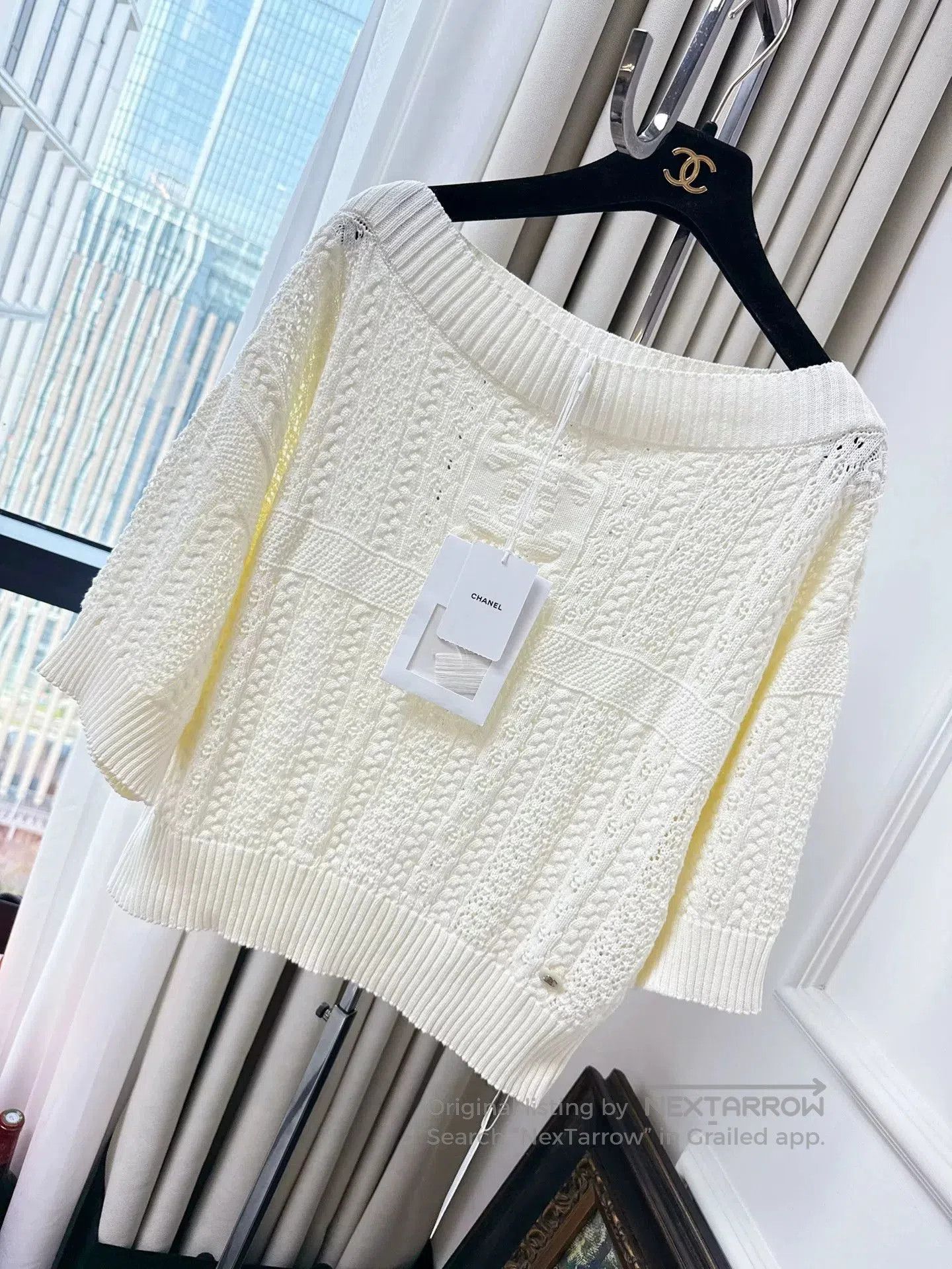 Chanel coco beach white knit top by chanel. Size US M / EU 48-50 / 2 - 7 Thumbnail