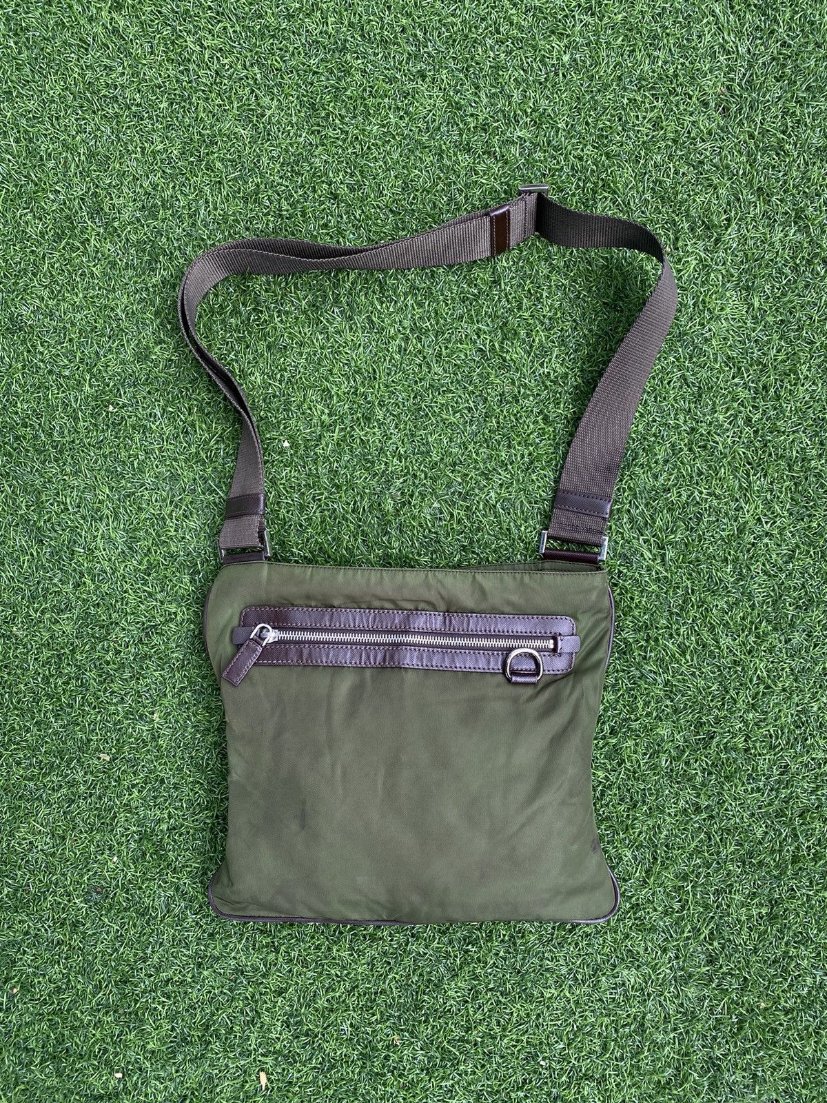 Prada PRADA GREEN NYLON MESSENGER CROSSBODY BAG Size ONE SIZE - 5 Thumbnail