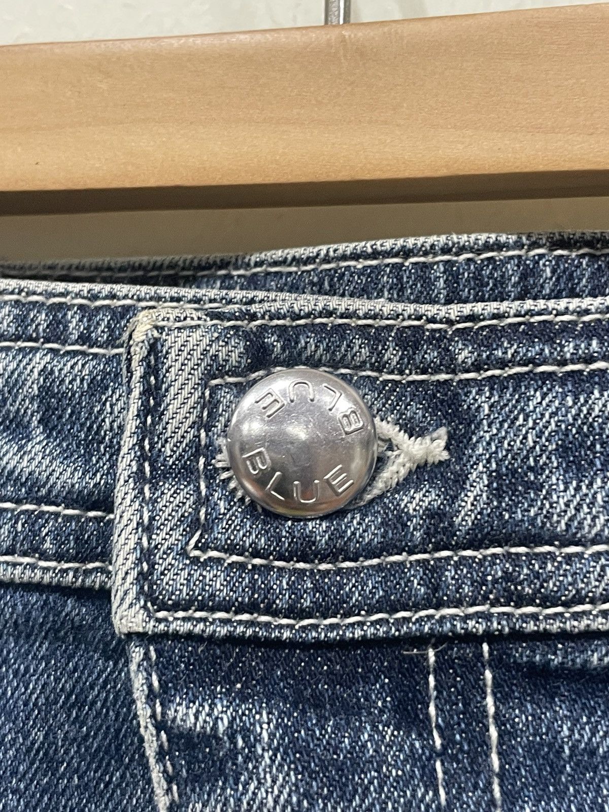 STRENESSE Strenesse Blue Mid Rise Denim Skirt Size 31" - 4 Thumbnail