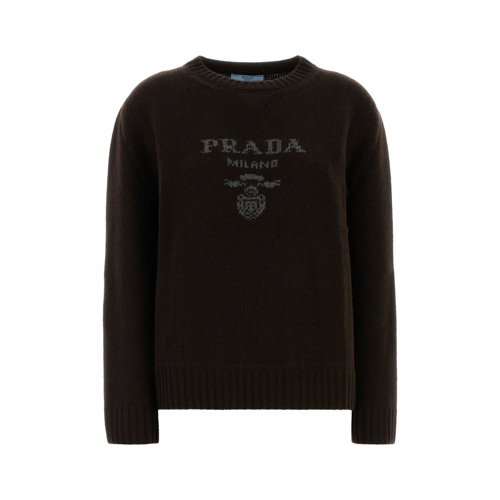 Prada PRADA Dark Brown Wool Blend Sweater New & Authentic (Women's Size M / US 6-8 / IT 42-44 - 1 Thumbnail