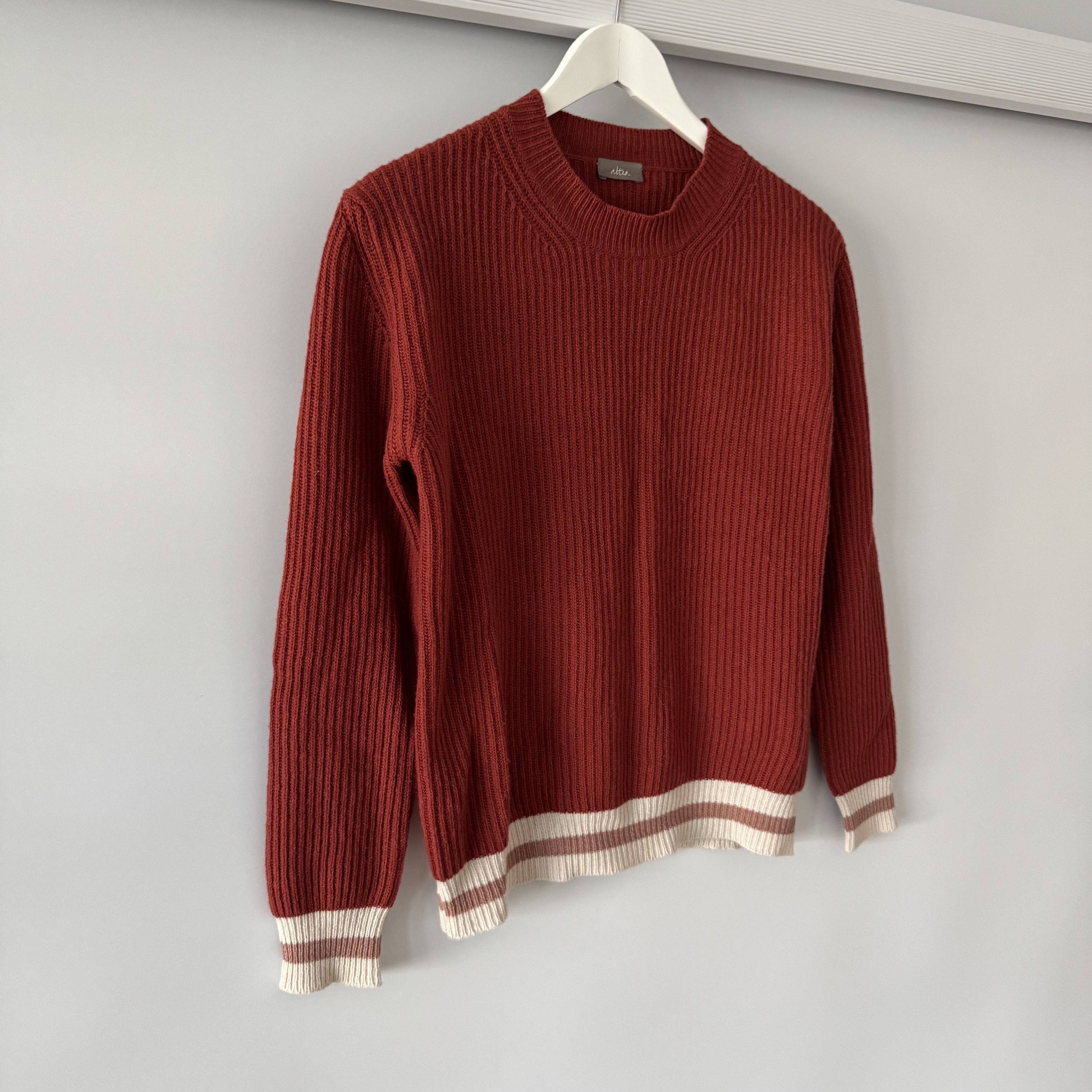 Altea Altea Milano Ribbed Knitted Cashmere Red Sweater Size S Size S / US 4 / IT 40 - 2 Thumbnail