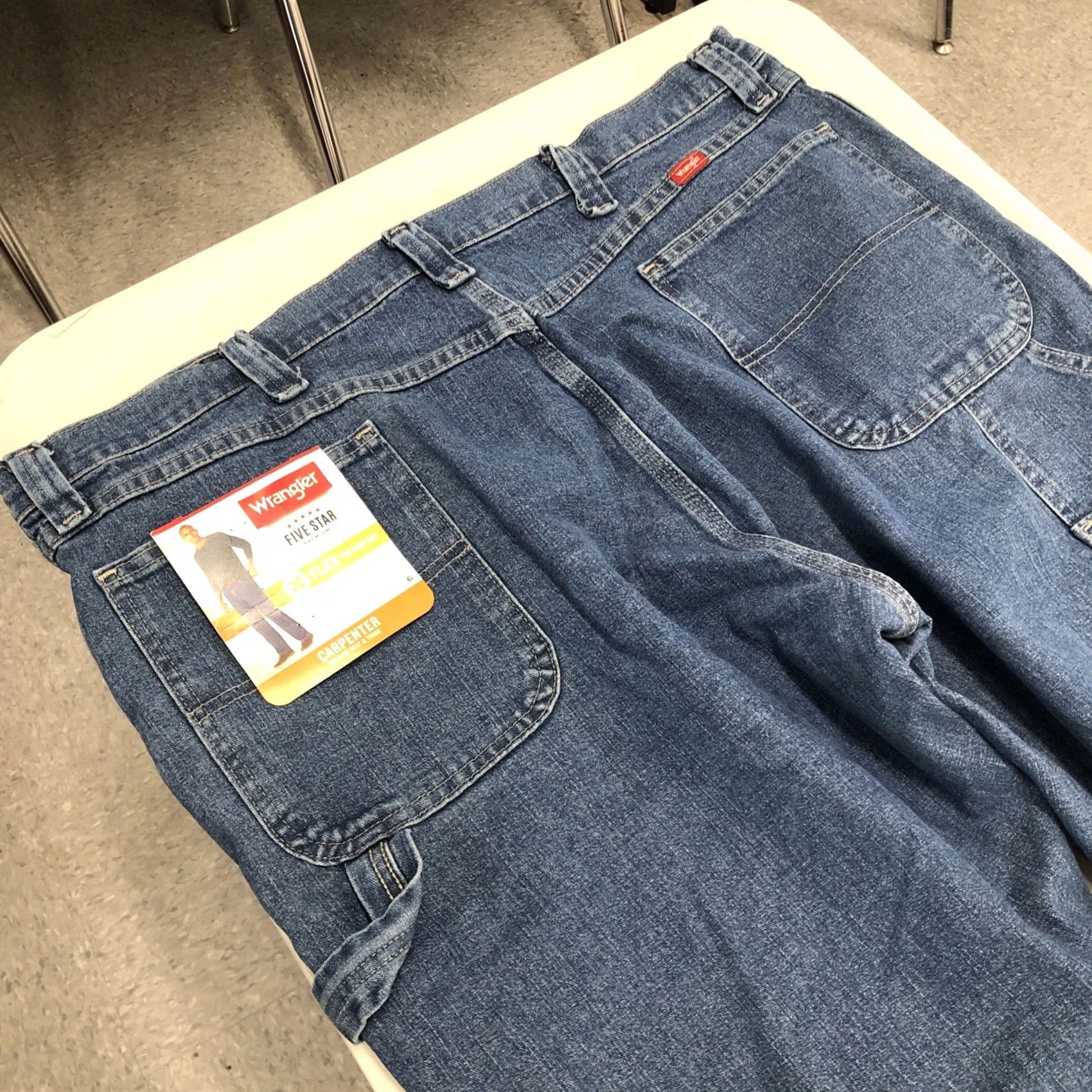 Wrangler VINTAGE Wrangler Five Star Flex Carpenter Jeans Blue 42x30 NWT Men Regular 42x30 Blue Carpenter Stars Jeans Size US 42 / EU 58 - 2 Thumbnail