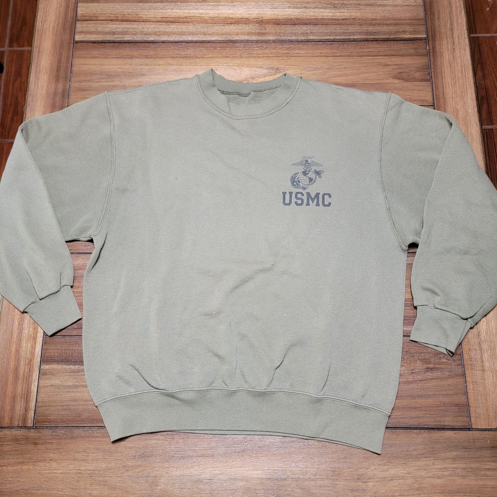 Other USMC Army Green LS Unisex Sweatshirt - Size Large Size US L / EU 52-54 / 3 - 1 Thumbnail