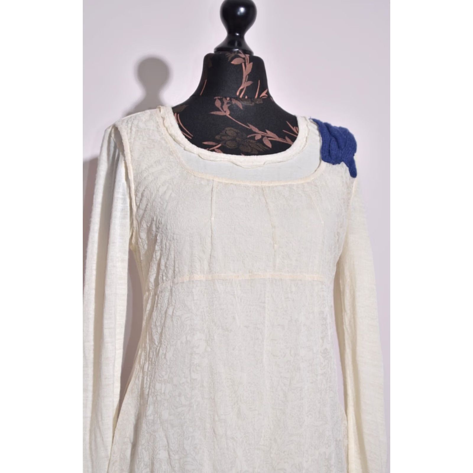 Vintage Elisa Cavaletti Jumper Women Ivory Long Sleeve Knit Wool/Cotton L Size L / US 10 / IT 46 - 3 Thumbnail