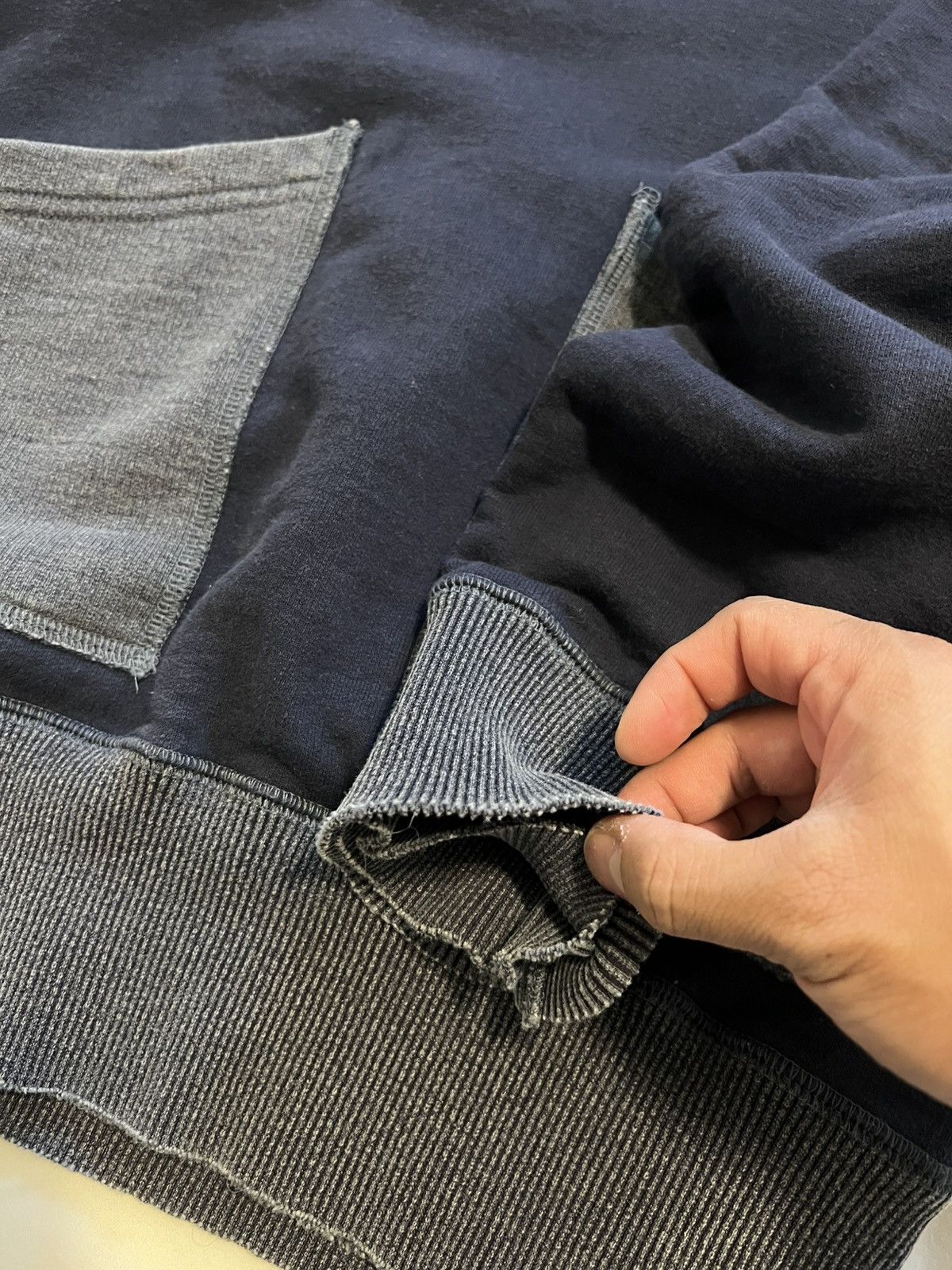 Aime Leon Dore ALD Two-tone Patch Pocket Indigo Hoodie Size US S / EU 44-46 / 1 - 8 Thumbnail