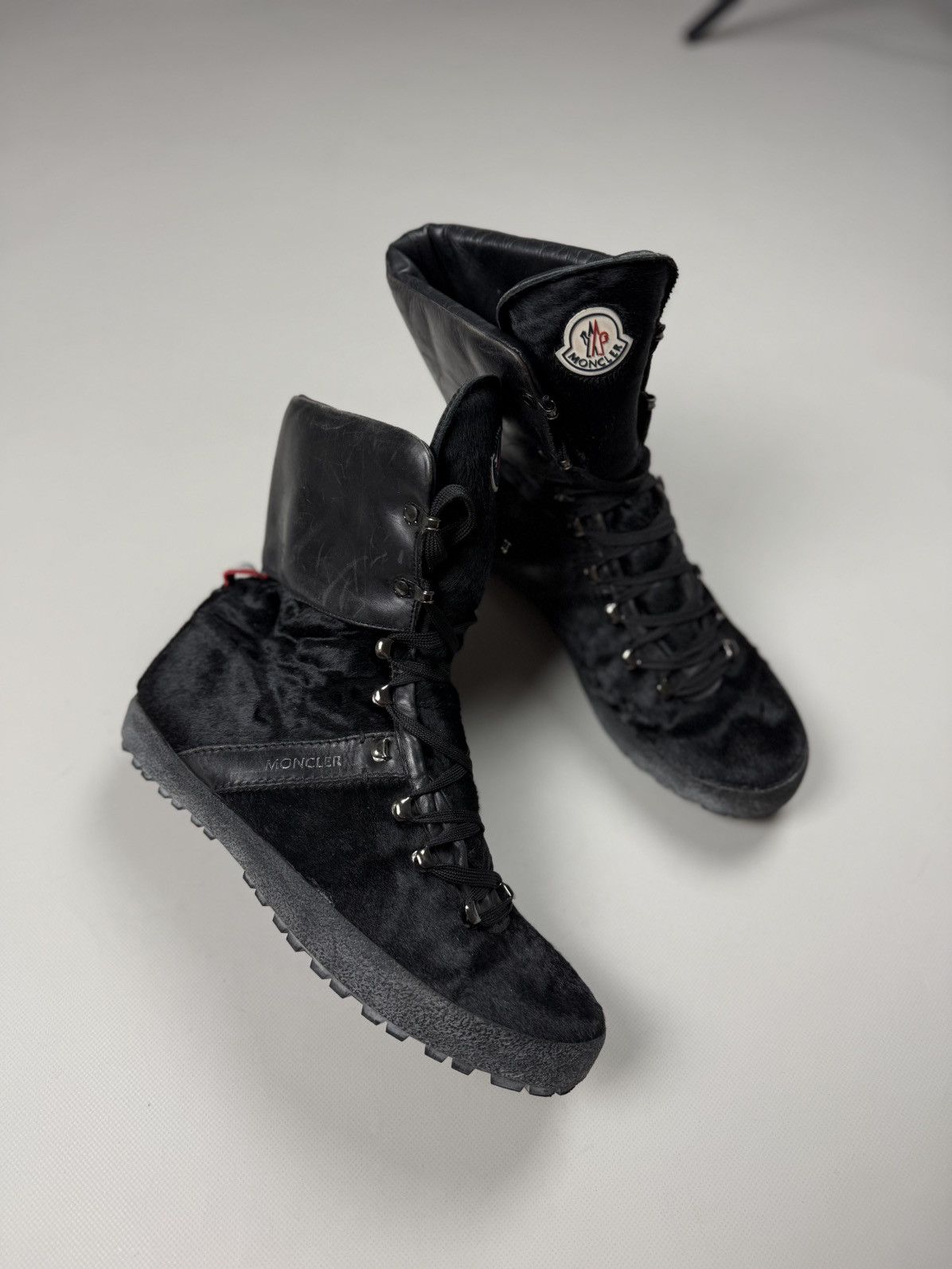 Moncler Moncler Pony Hair Unisex High Top Combat Boots Shoes Size 41 Size US 7 / EU 40 - 5 Thumbnail