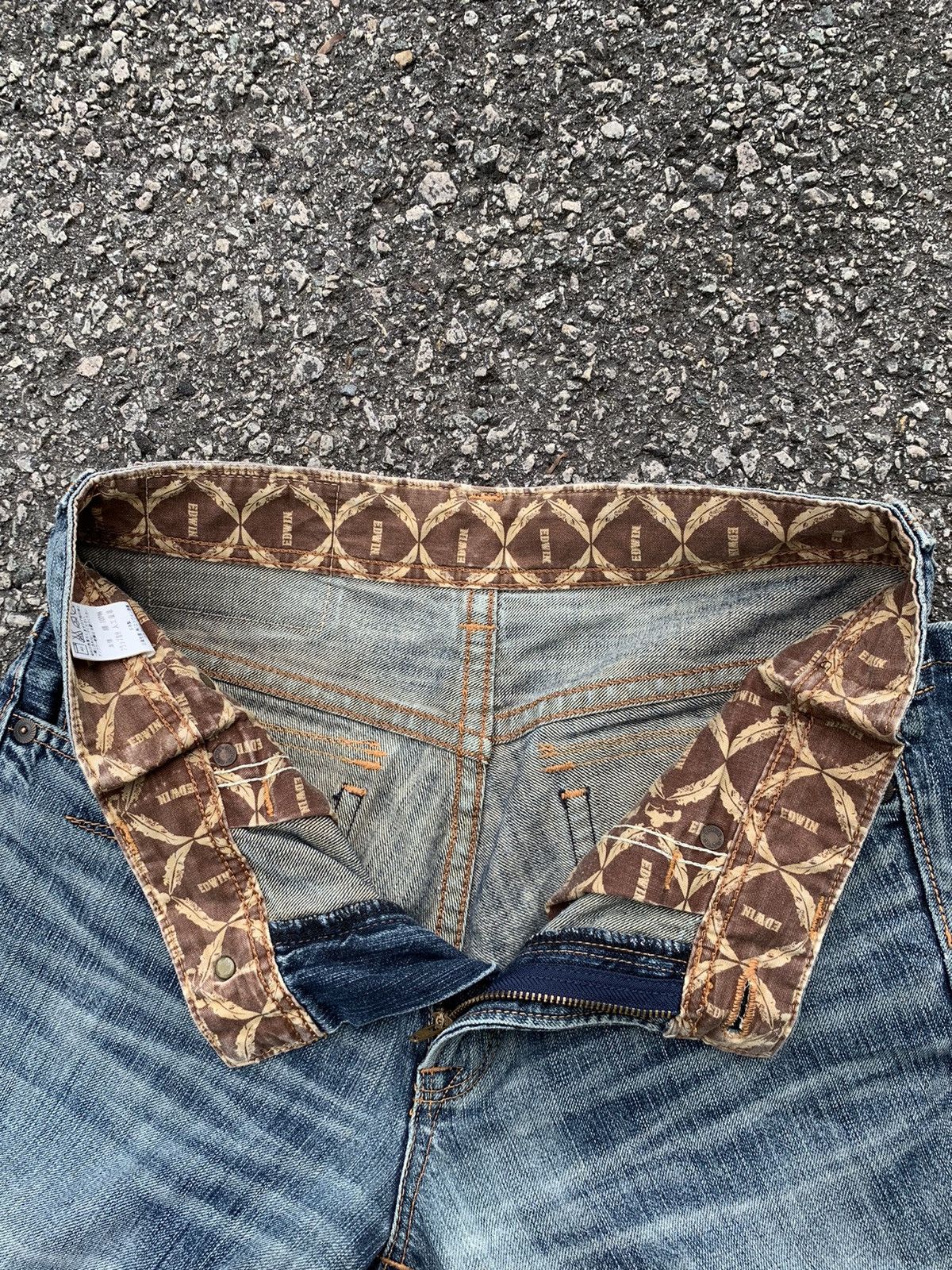 Kapital FLARE EDWIN XV MUDMAX FADED & RUSTY DISTRESSED DENIM Size US 32 / EU 48 - 14 Thumbnail