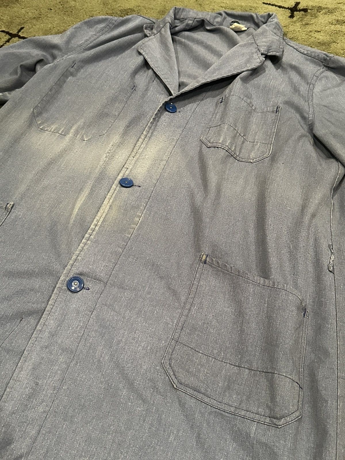 Carhartt × Levi's × Vintage Vintage 60’s French Workwear Long Coat Size US XL / EU 56 / 4 - 4 Thumbnail