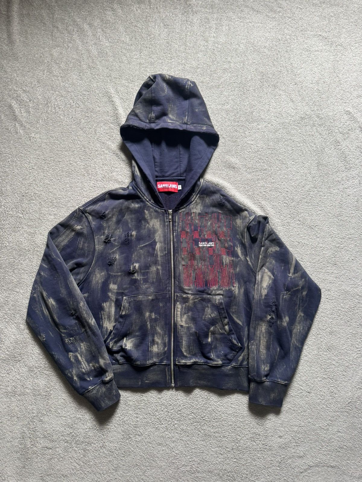 Other Sanslaws Mud Dye Distressed Hoodie Size US M / EU 48-50 / 2 - 1 Thumbnail