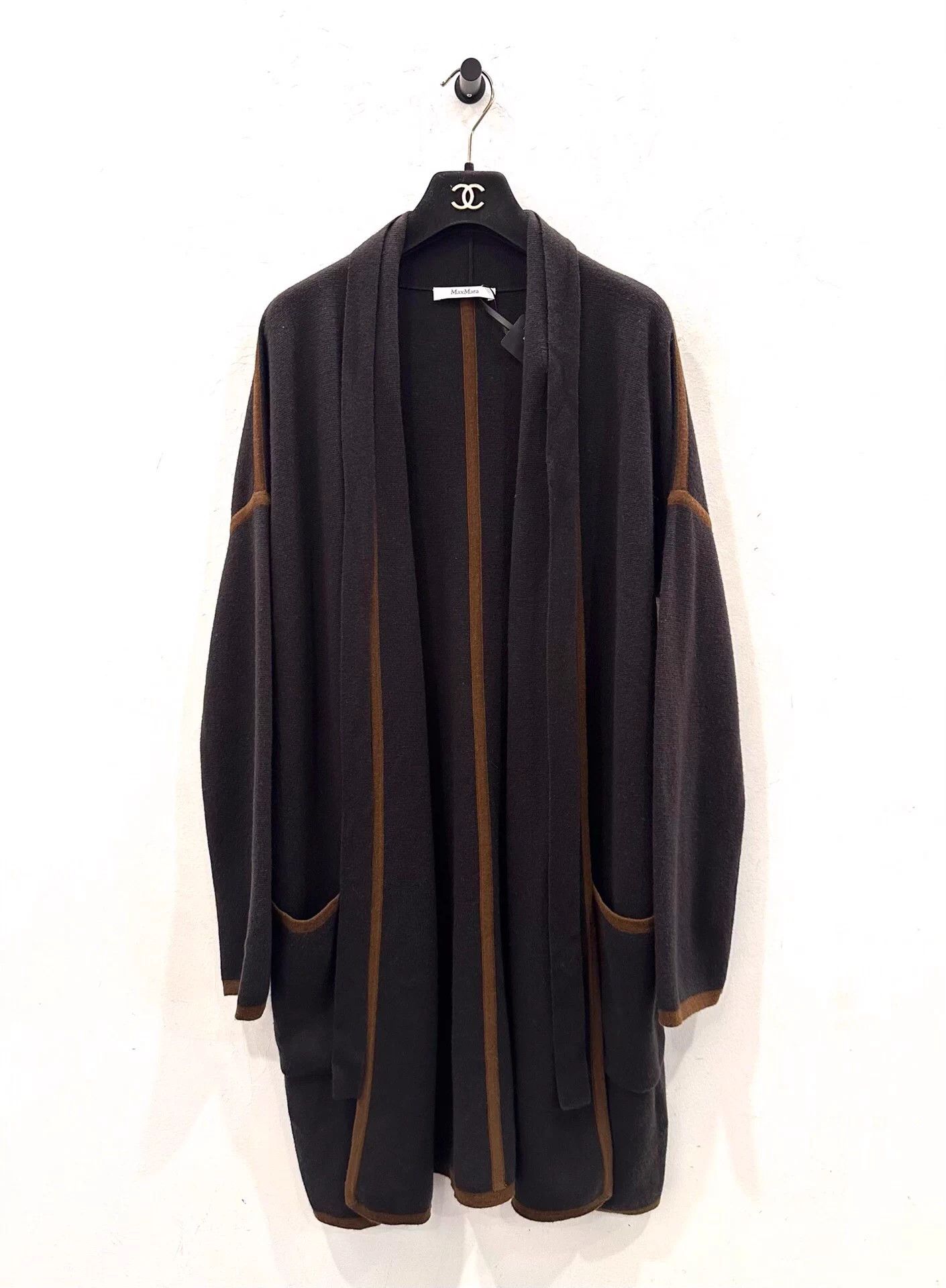 Max Mara MaxMara brown stripe blk laces wool coat women's M Size M / US 6-8 / IT 42-44 - 1 Thumbnail