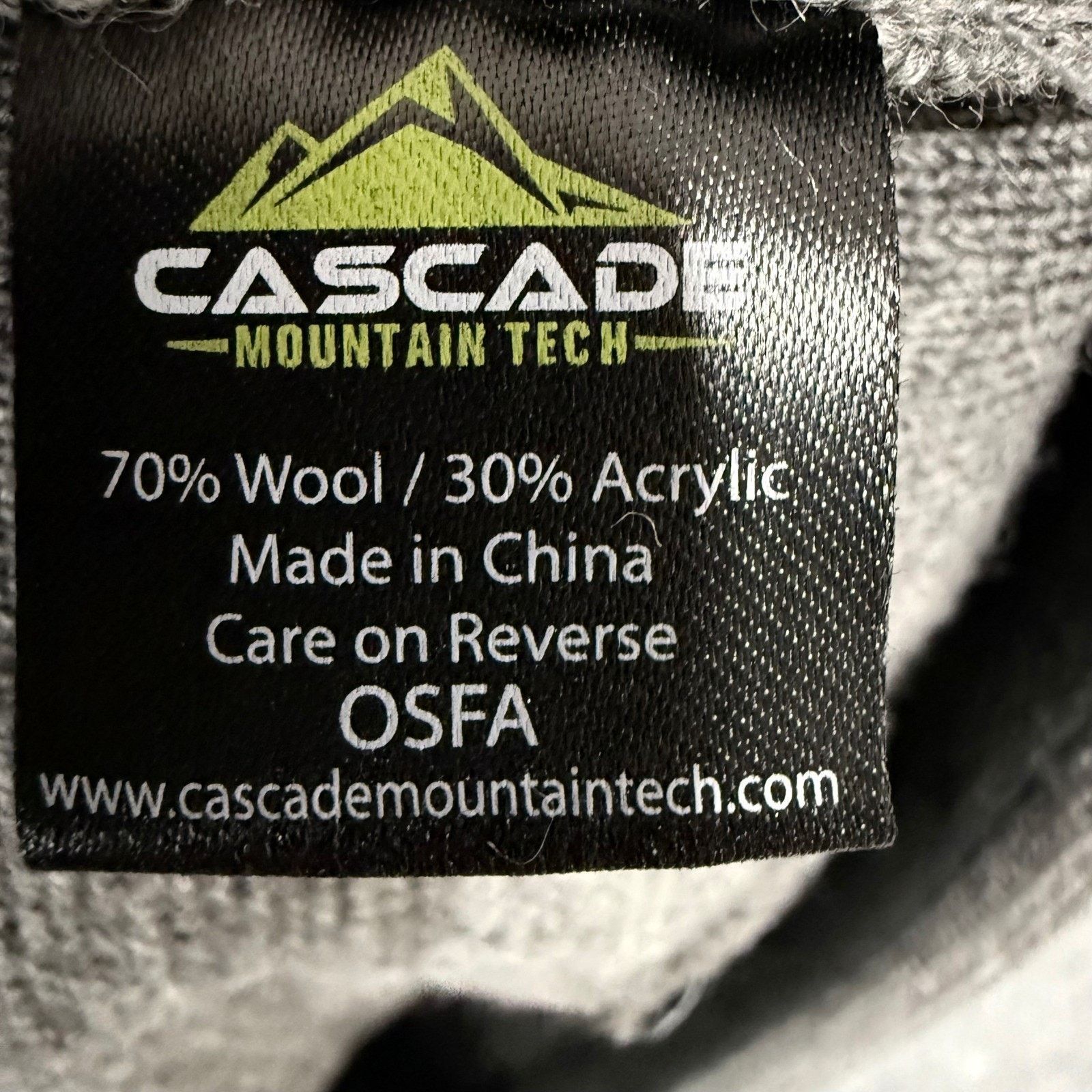 Other Cascade Mountain Tech Mens Gray Wool Blend Beanie OSFA Hat Size ONE SIZE - 3 Thumbnail