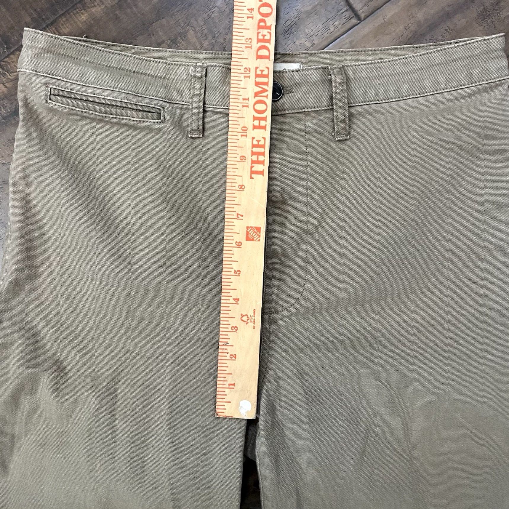 Madewell Madewell Jeans Canvas 31 High Rise Wide Leg Cropped Beige 90s Bohemian School Preppy City Rock Womens Size 24" / US 00 / IT 34 - 4 Thumbnail