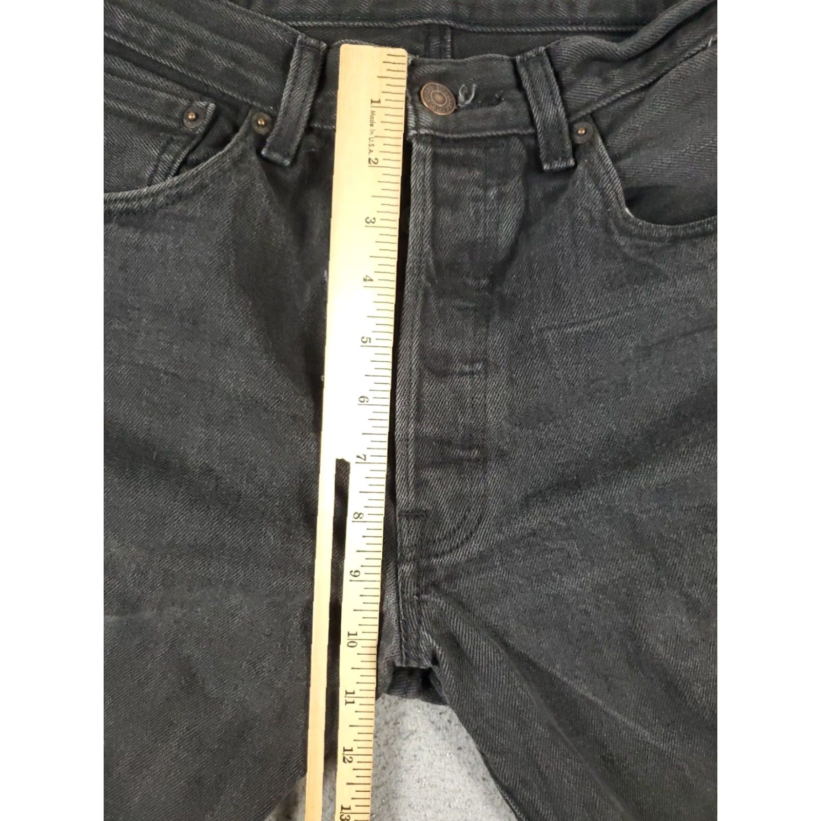 Levi's Mens Levis 501 Jeans Gray Straight Leg Size 32x28 XL Extra Large Denim Pants Size US 32 / EU 48 - 3 Thumbnail