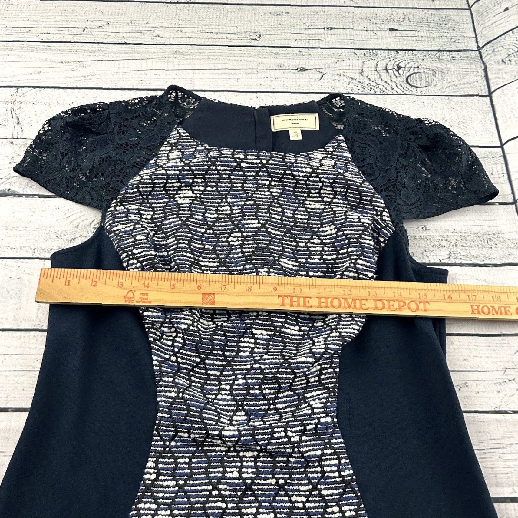 Anthropologie Moulinette Soeurs Blue Floral Pencil Dress Women's 12 Sleeveless Knee Length Button-Up 12 Womens Size XL / US 12-14 / IT 48-50 - 4 Thumbnail