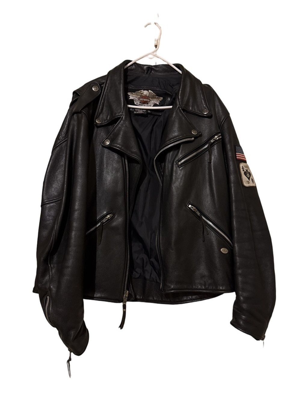 Harley Davidson Men's Harley-Davidson Black Leather Motorcycle Jacket XL Size US XL / EU 56 / 4 - 1 Thumbnail