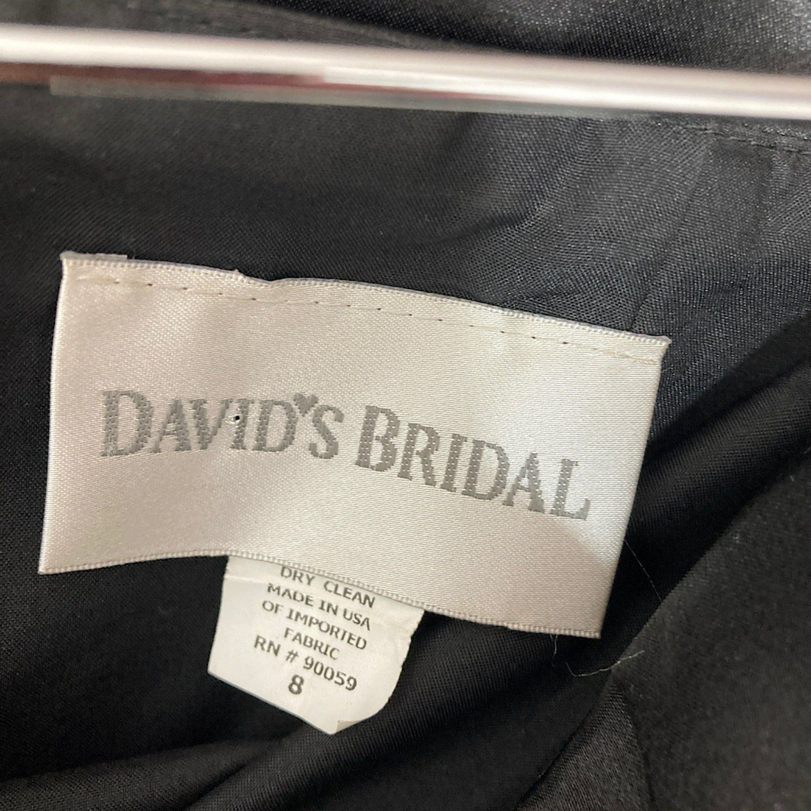 Other David's Bridal Black Satin Strapless Dress - Size 8 Size M / US 6-8 / IT 42-44 - 12 Thumbnail