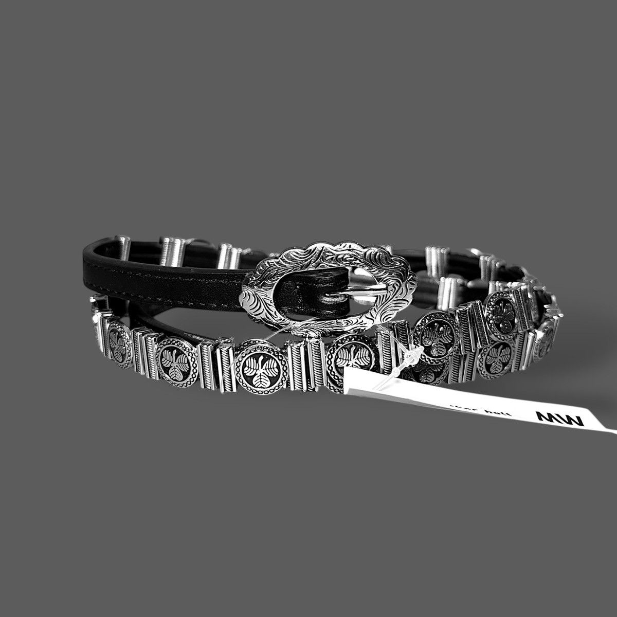 Other Most Wanted Women’s Black Silver Skinny Link Belt Sz L Size ONE SIZE - 1 Thumbnail