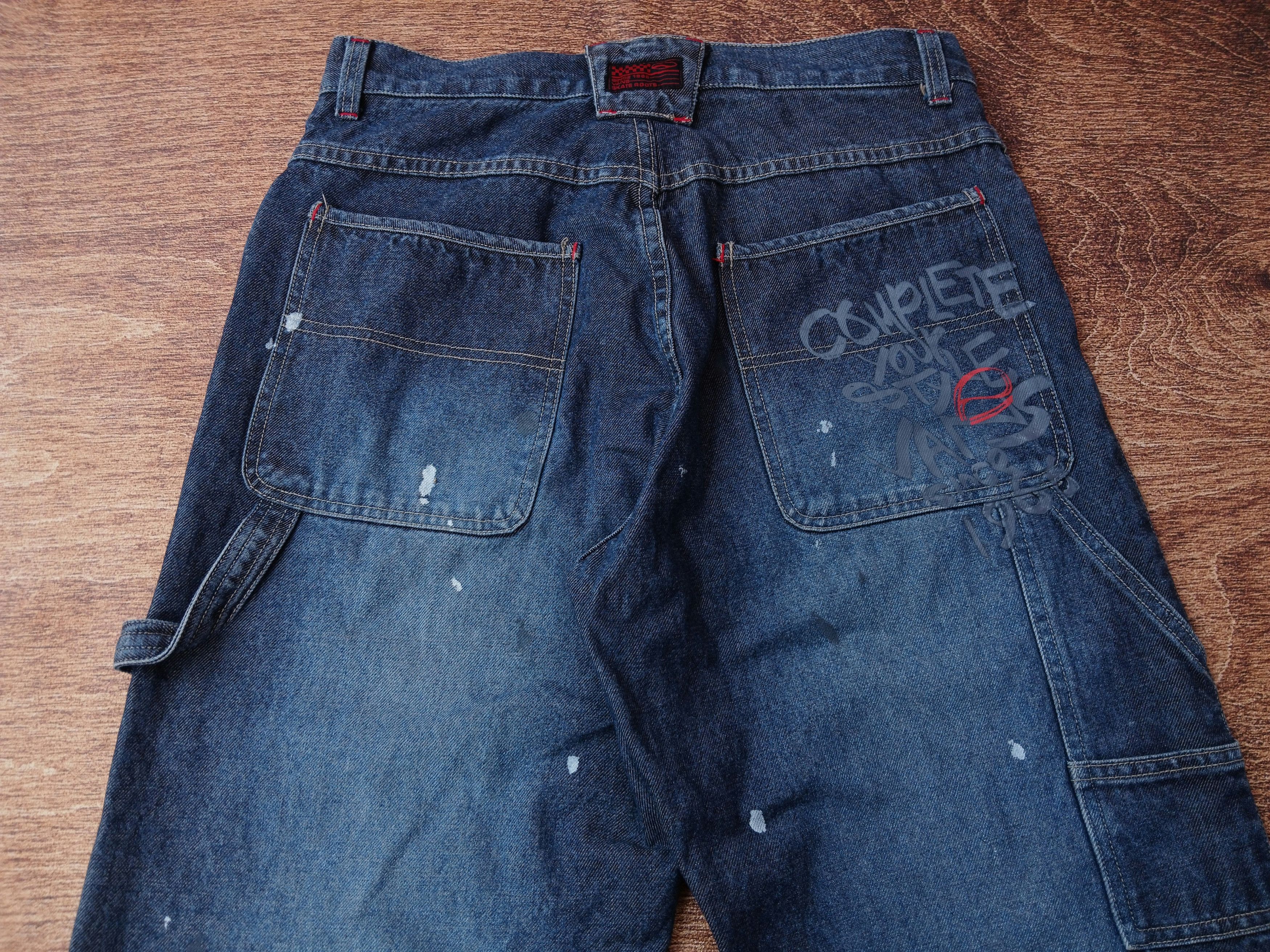 Japanese Brand × Vans 90's Vans 66 Skate Root Carpenter Denim Baggy Jeans Size US 32 / EU 48 - 4 Thumbnail