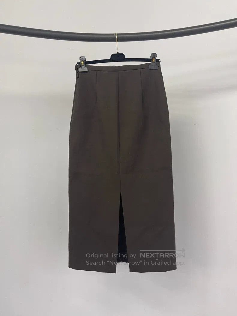 The Row The Row Brown Slit Slim Skirt Size 42" / US 20 - 2 Thumbnail