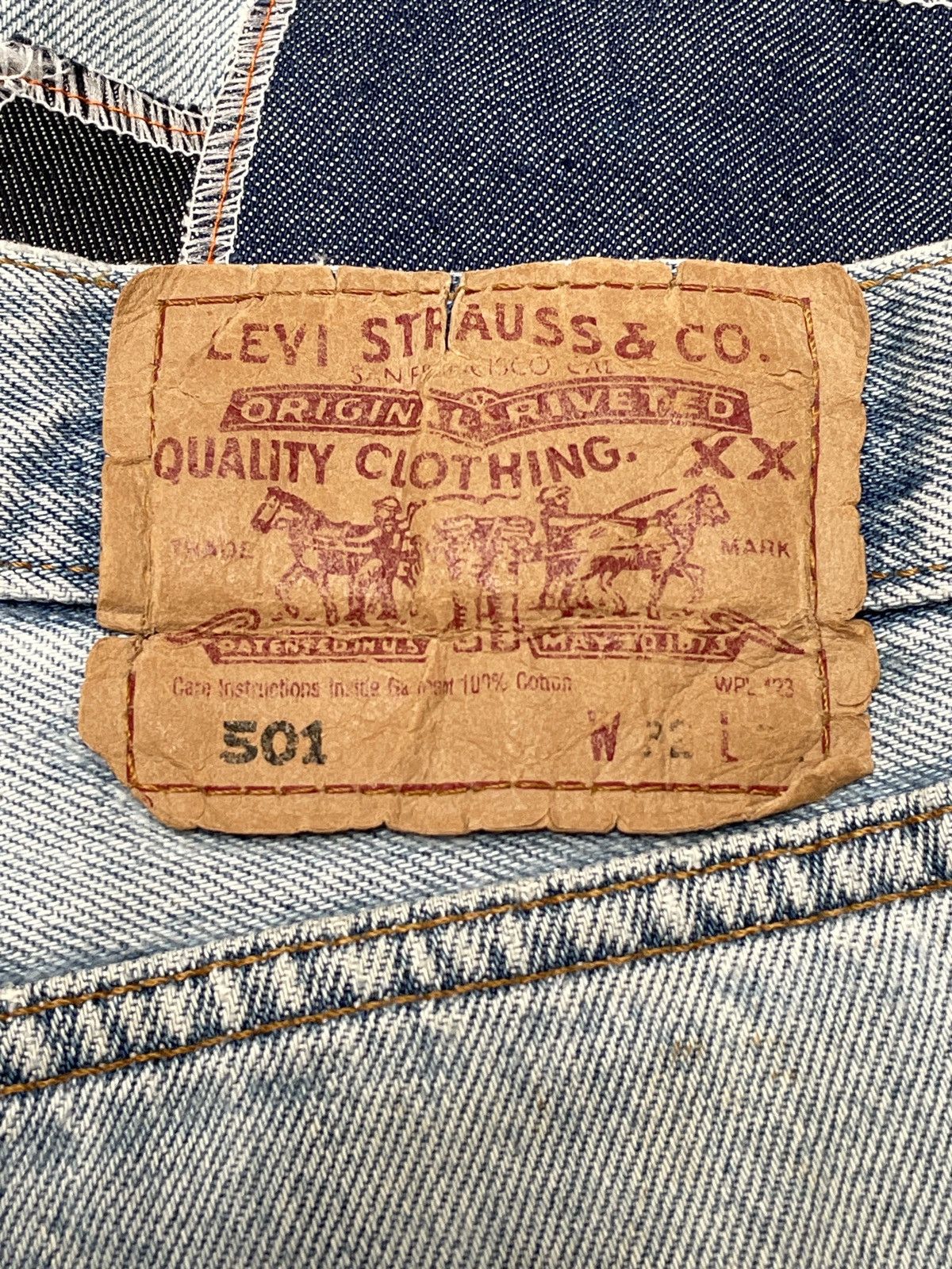 Levi's Vintage Brand Levi’s Made In Usa Patchwork Jeans 1990s Size US 30 / EU 46 - 11 Thumbnail
