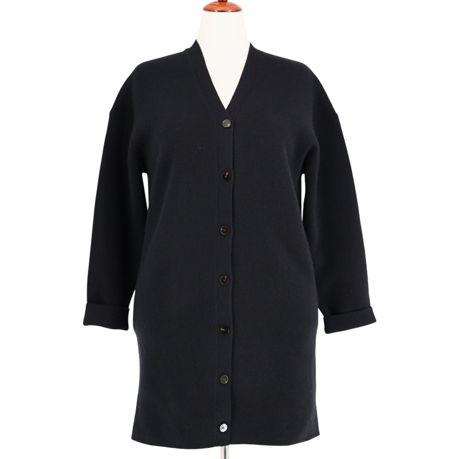 Theory Theory Women Wool/Cashmere Button Mini Dress Cardigan Size L Size L / US 10 / IT 46 - 3 Thumbnail