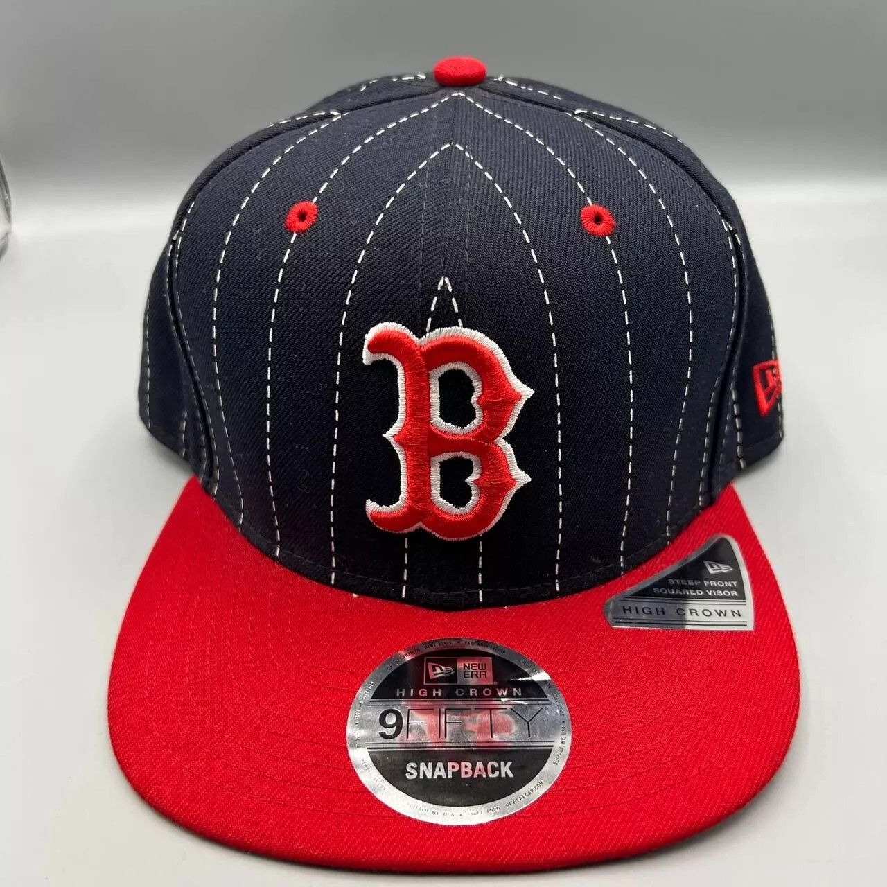 New Era Boston Red Sox Hat Men Pinstripes 9Fifty New Era Snap Back Size ONE SIZE - 1 Thumbnail