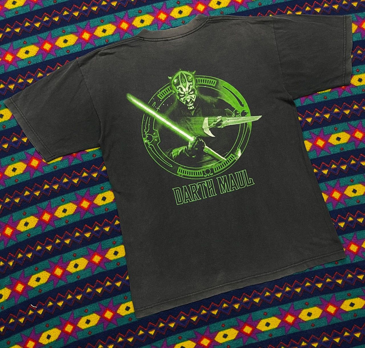 Star Wars × Vintage Vintage 90s Sunfaded Darth Maul Star Wars Short Sleeve Tee Size US L / EU 52-54 / 3 - 10 Thumbnail