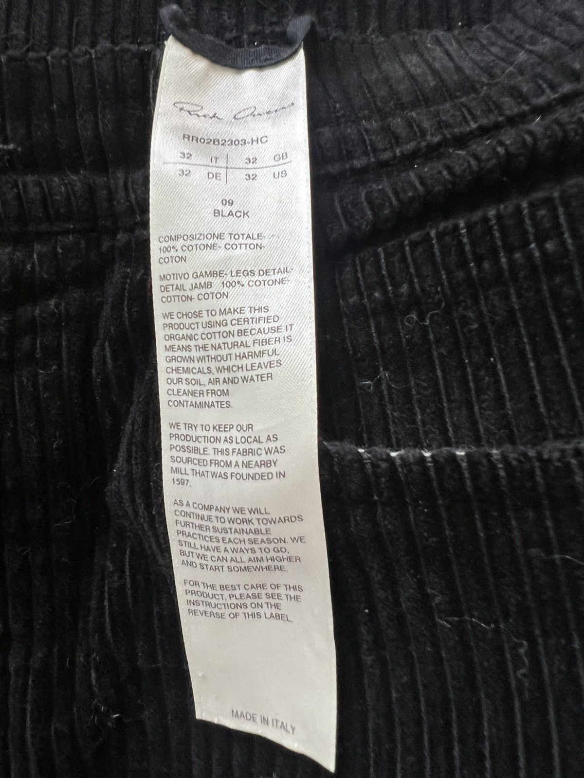Rick Owens Rick Owen Bolan Banana Cut Corduroy Pants Size US 32 / EU 48 - 6 Thumbnail
