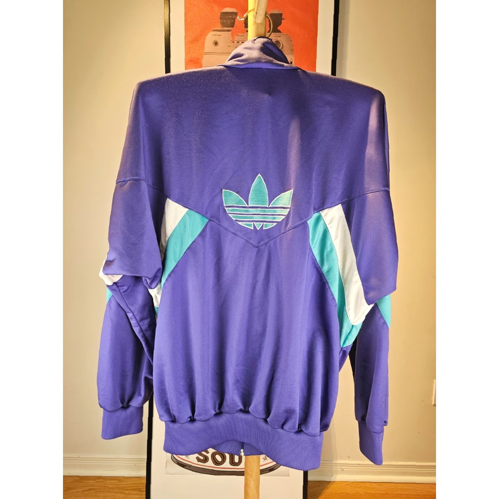 Adidas VINTAGE adidas Track Jacket SZ LARGE TREFOIL HIP HOP RUN DMC OLD SCHOOL Size US L / EU 52-54 / 3 - 2 Thumbnail