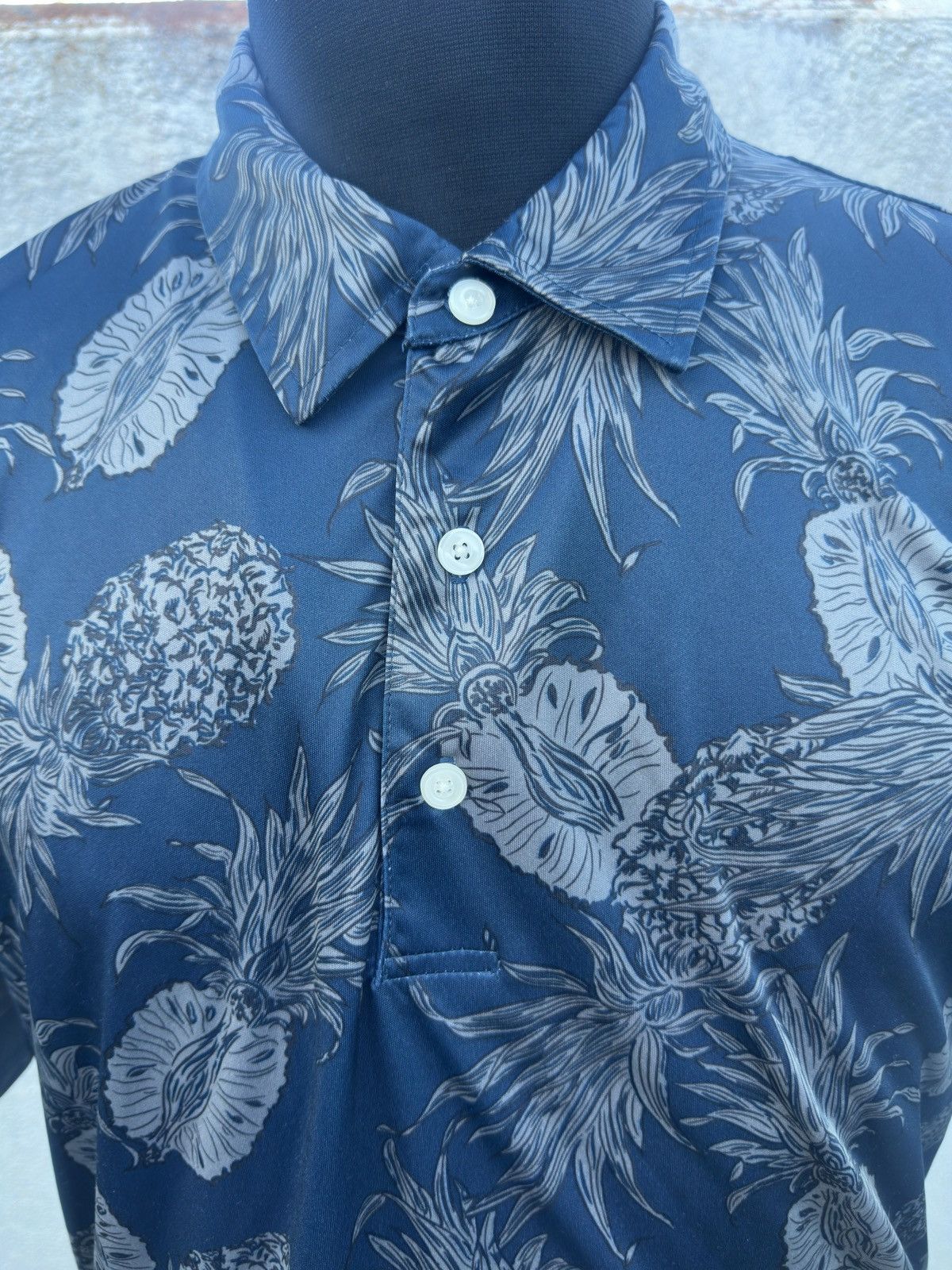 Reyn Spooner PreOwned Reyn Spooner Hawaiian Print Blue Polo Shirt Men's L Size US L / EU 52-54 / 3 - 3 Thumbnail