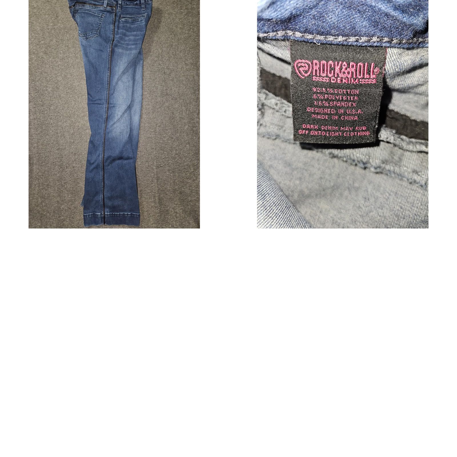Vintage VINTAGE Rock & Roll Denim Jeans Womens Flared High Rise Trouser Blue 30x34 Stretch Distressed Pockets Hipster Preppy 90s Mens Womens Size 30" / US 8 / IT 44 - 9 Thumbnail