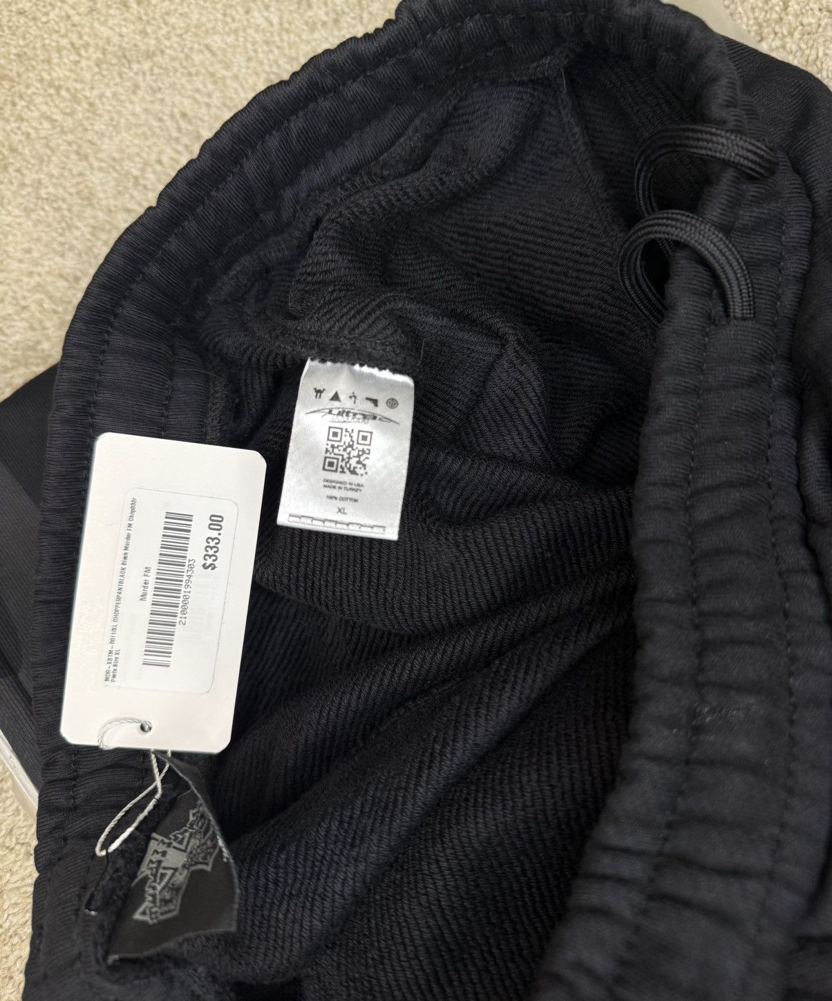 murd333r.fm Murd333r.fm Chopper Sweatpants (Black) Size US 36 / EU 52 - 6 Thumbnail