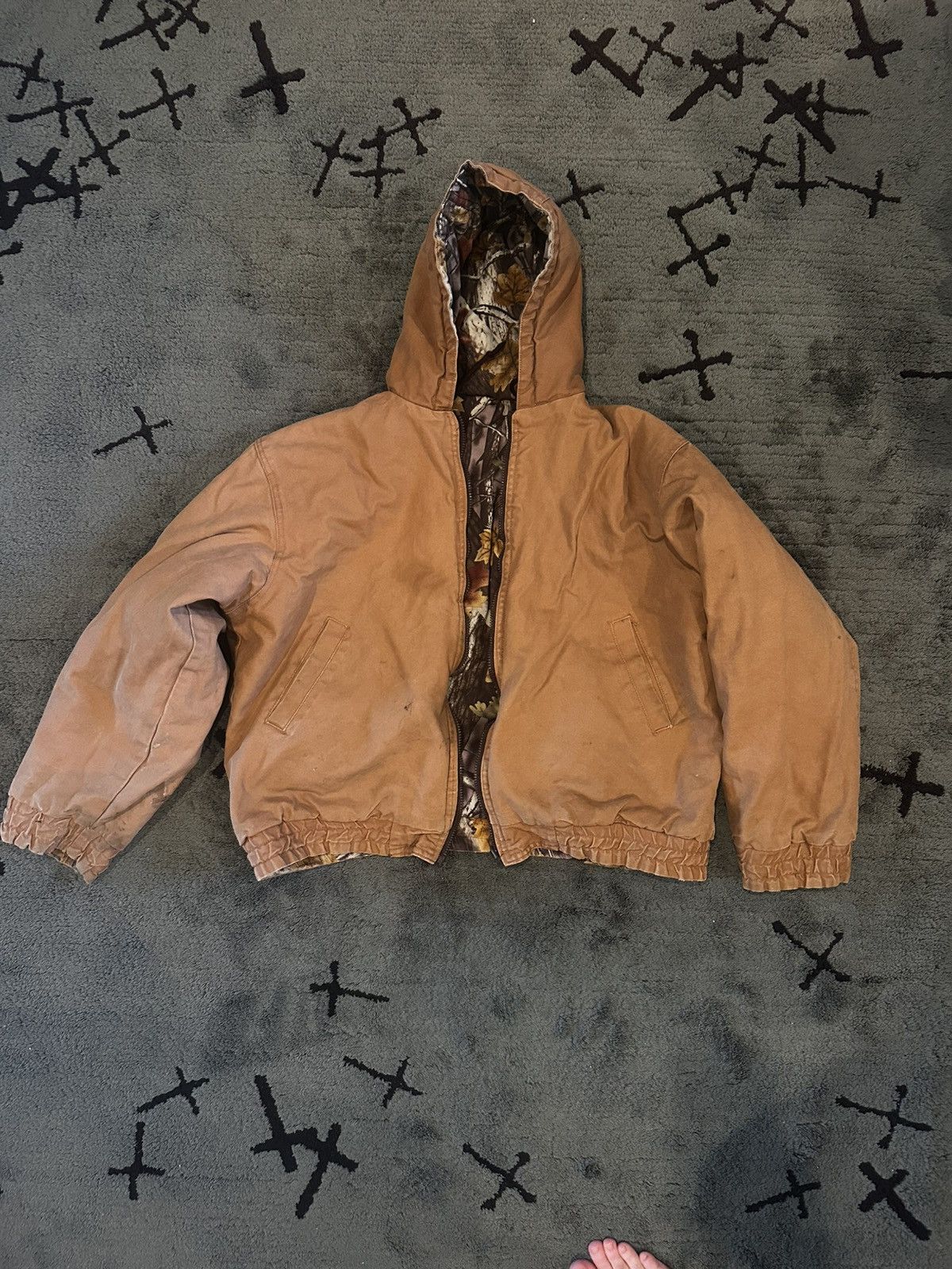 Vintage Vintage Reversible Camo Master Sportsman Hooded Bomber Jacke Size US L / EU 52-54 / 3 - 2 Thumbnail