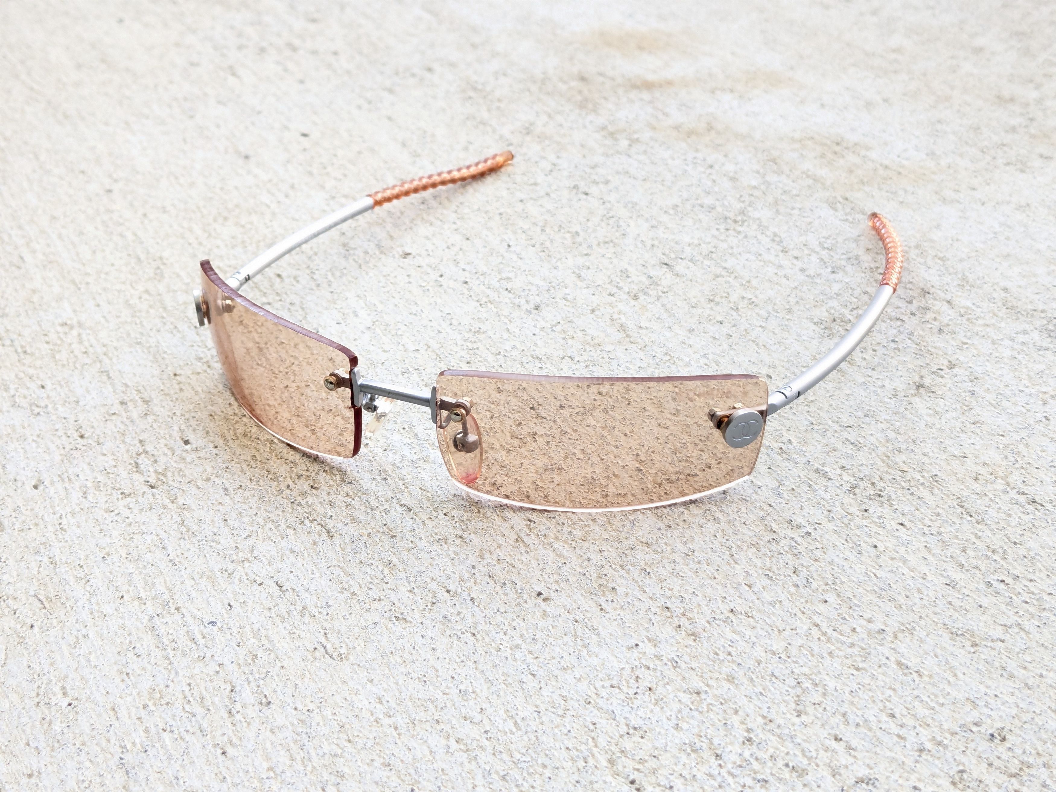 Chanel Chanel Sunglasses CH007 Orange Titanium Rimless Silver Size ONE SIZE - 2 Thumbnail