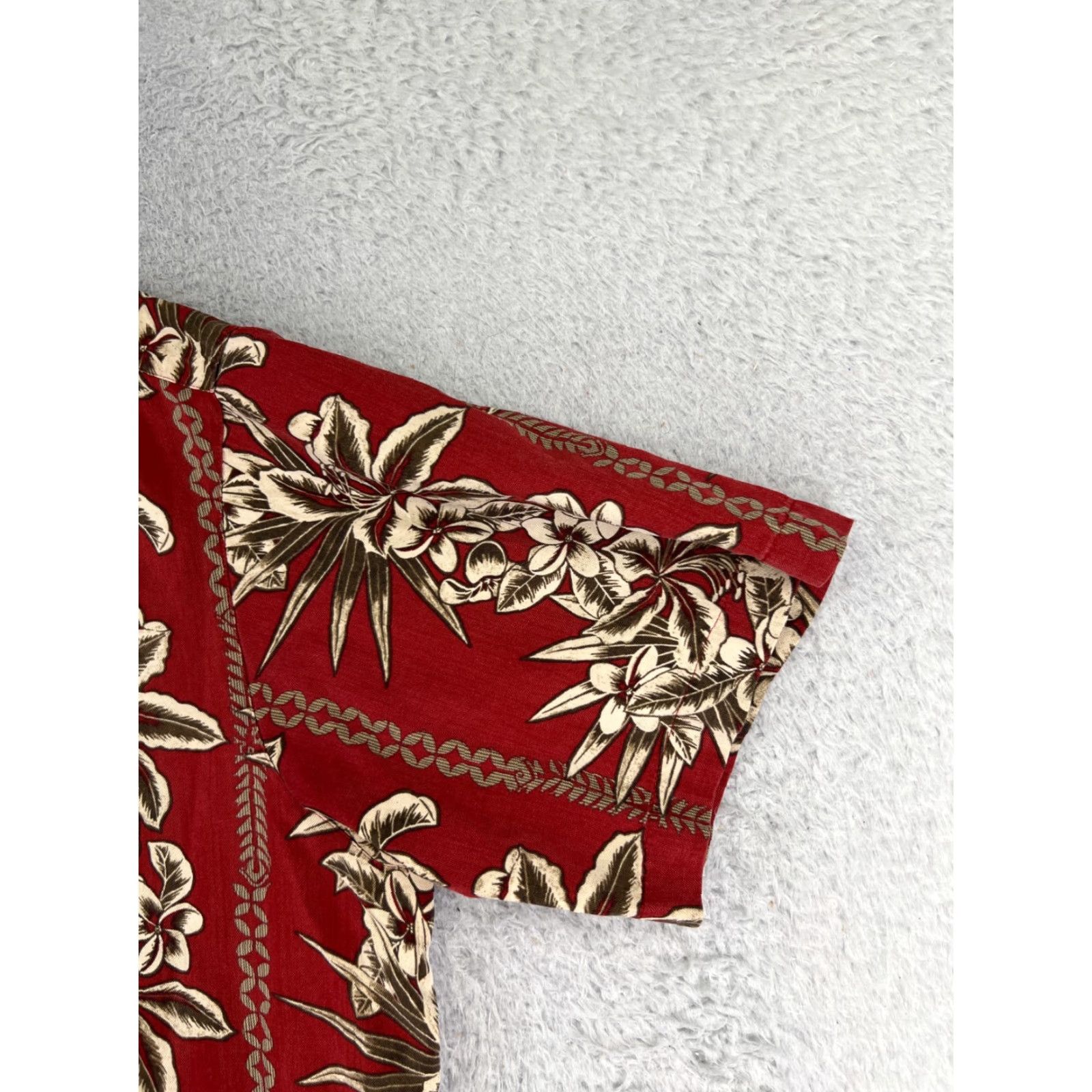 Croft & Barrow Croft & Barrow Caribbean Shirt Mens XL Red Floral Hawaiian Hibiscus Palm Silk Cotton Button-Up Short Sleeve Resort Vacation Aloha Size US XL / EU 56 / 4 - 2 Thumbnail