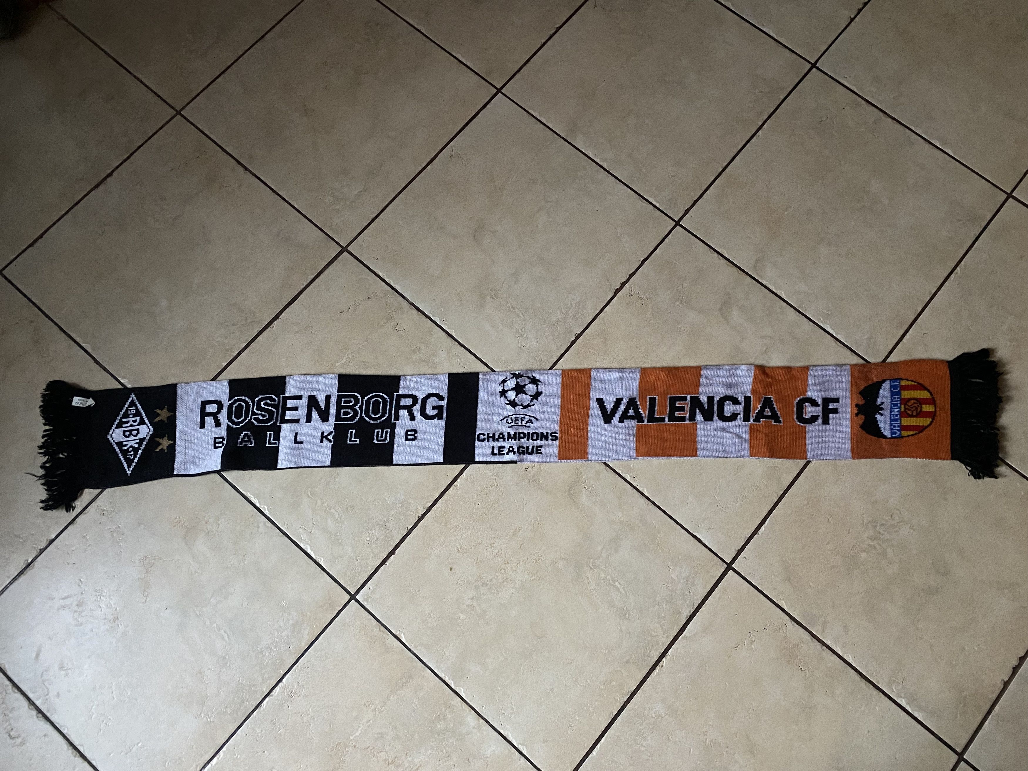 Other VALENCIA FC match football scarf - ROSENBORG BK - UNIQUE Size ONE SIZE - 2 Thumbnail