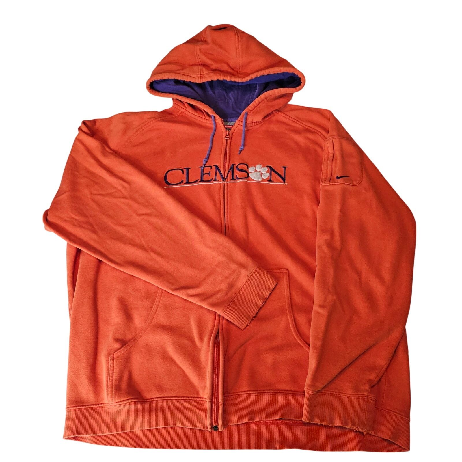 Nike Nike Team Clemson Tigers Orange Zip Hoodie Jacket XXL 3896 Size US XXL / EU 58 / 5 - 1 Thumbnail