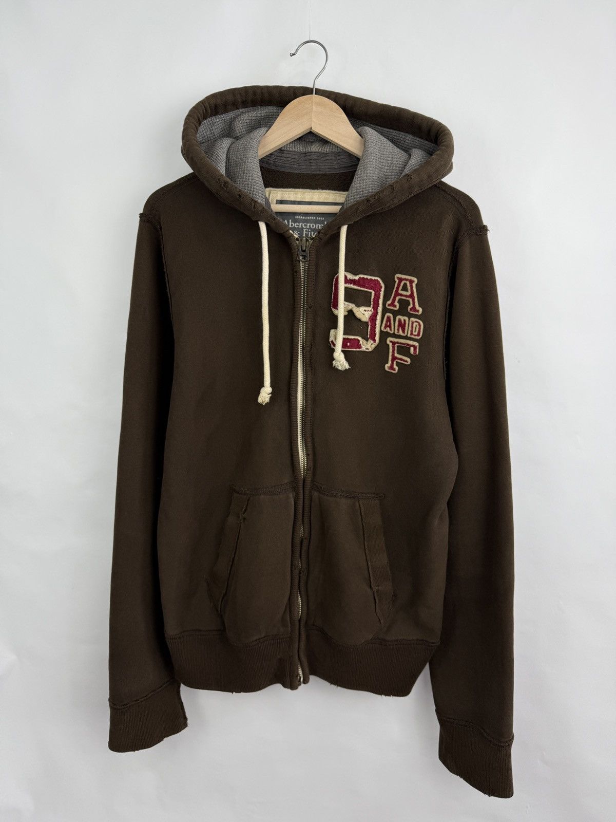 Abercrombie & Fitch 🇺🇸 Y2K Abercrombie Fitch Distressed Hoodie Opium Style Rare Size US M / EU 48-50 / 2 - 3 Thumbnail