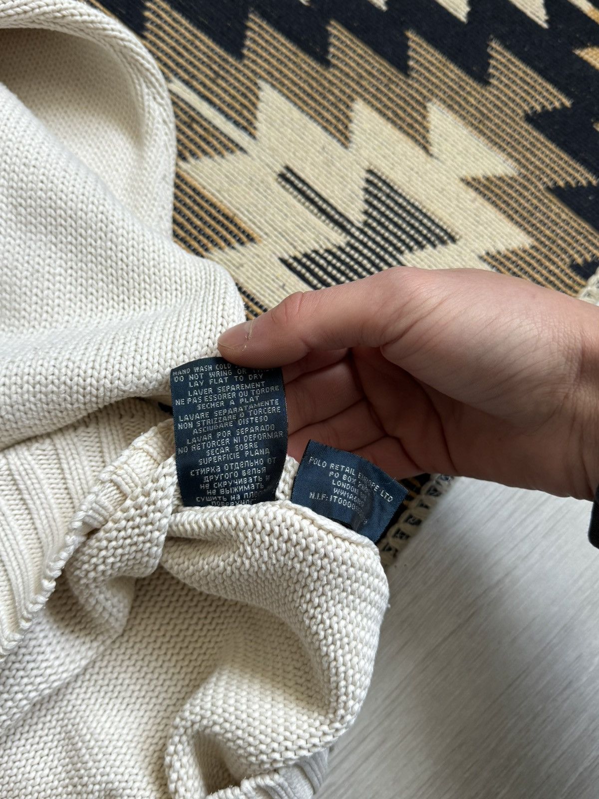 Polo Ralph Lauren Vintage 90’s Polo Ralph Lauren Cream Knitted Sweater Size US XL / EU 56 / 4 - 9 Thumbnail