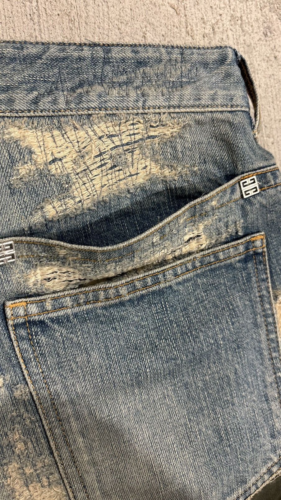 Givenchy Givenchy Moleskin Boro Denim Size US 33 - 13 Thumbnail