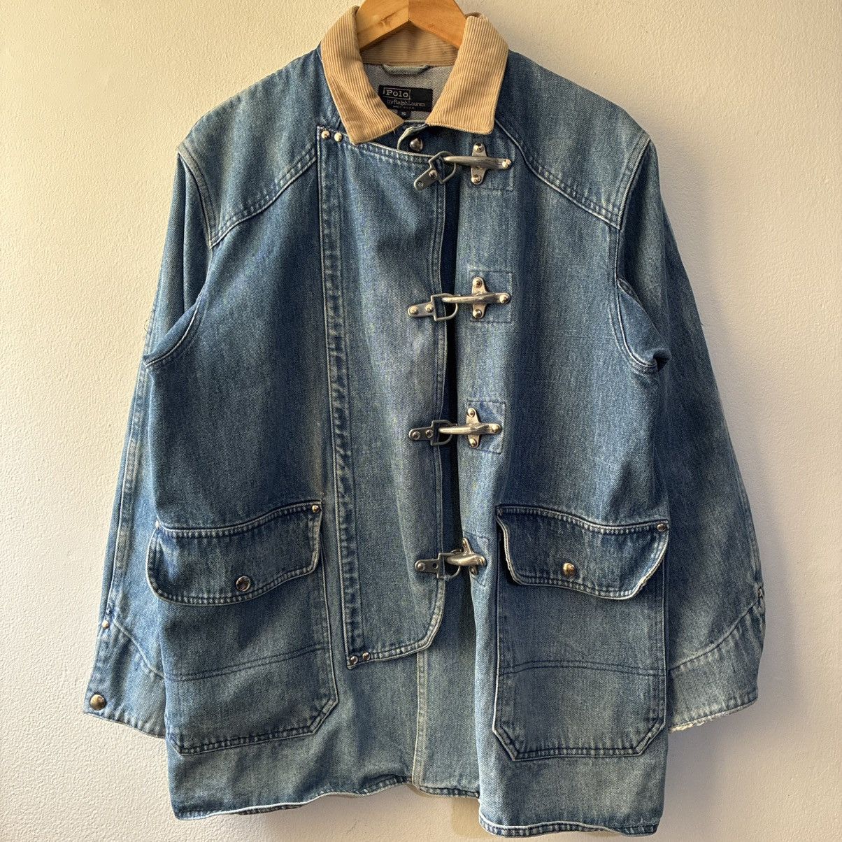 Polo Ralph Lauren Vintage 90s Polo Ralph Lauren Fireman Clasp Closure Jacket Size US S / EU 44-46 / 1 - 1 Thumbnail