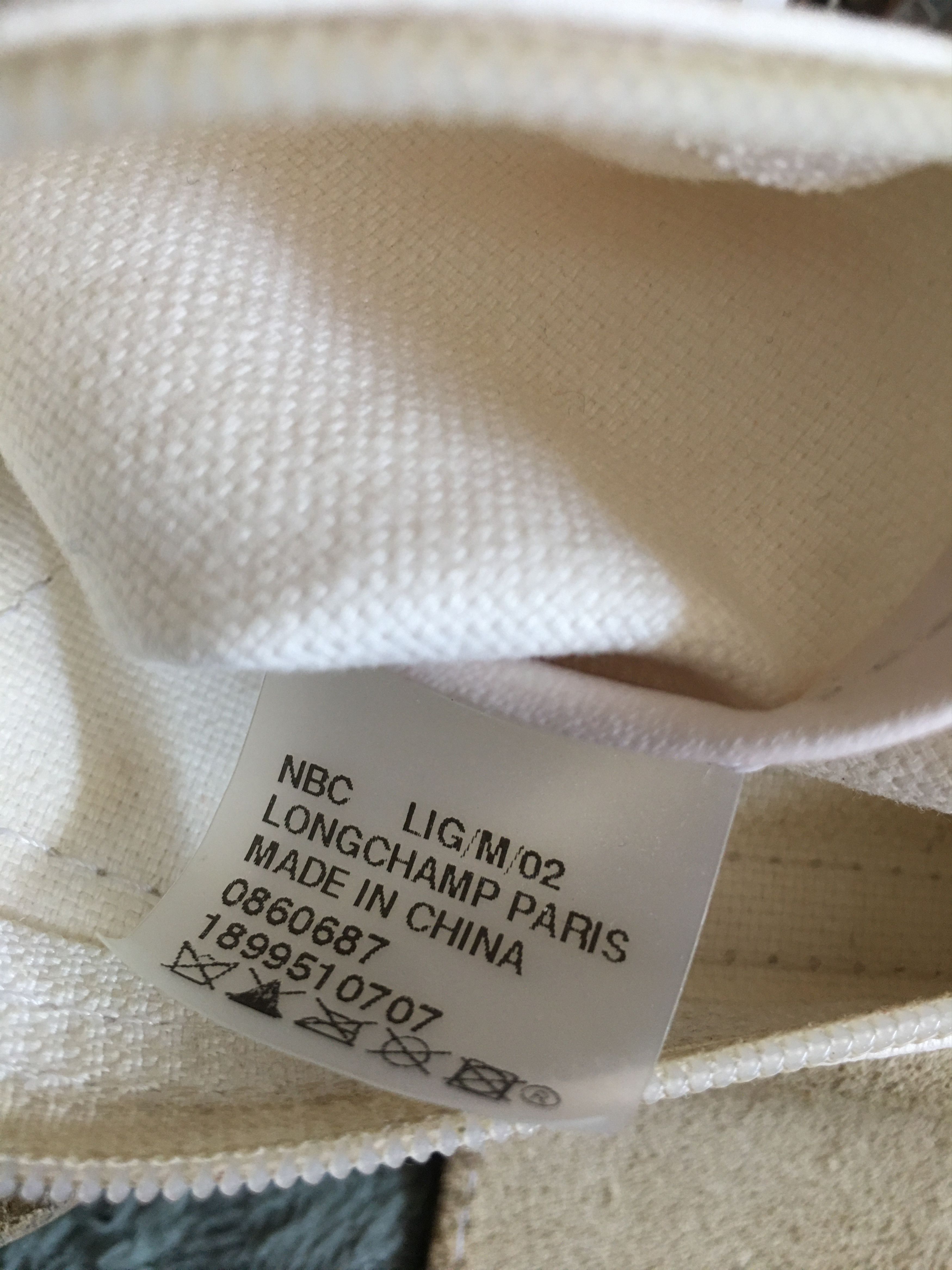 Longchamp Longchamp White Logo Print Coated Canvas Le Pliage Tote Bag Size ONE SIZE - 17 Thumbnail