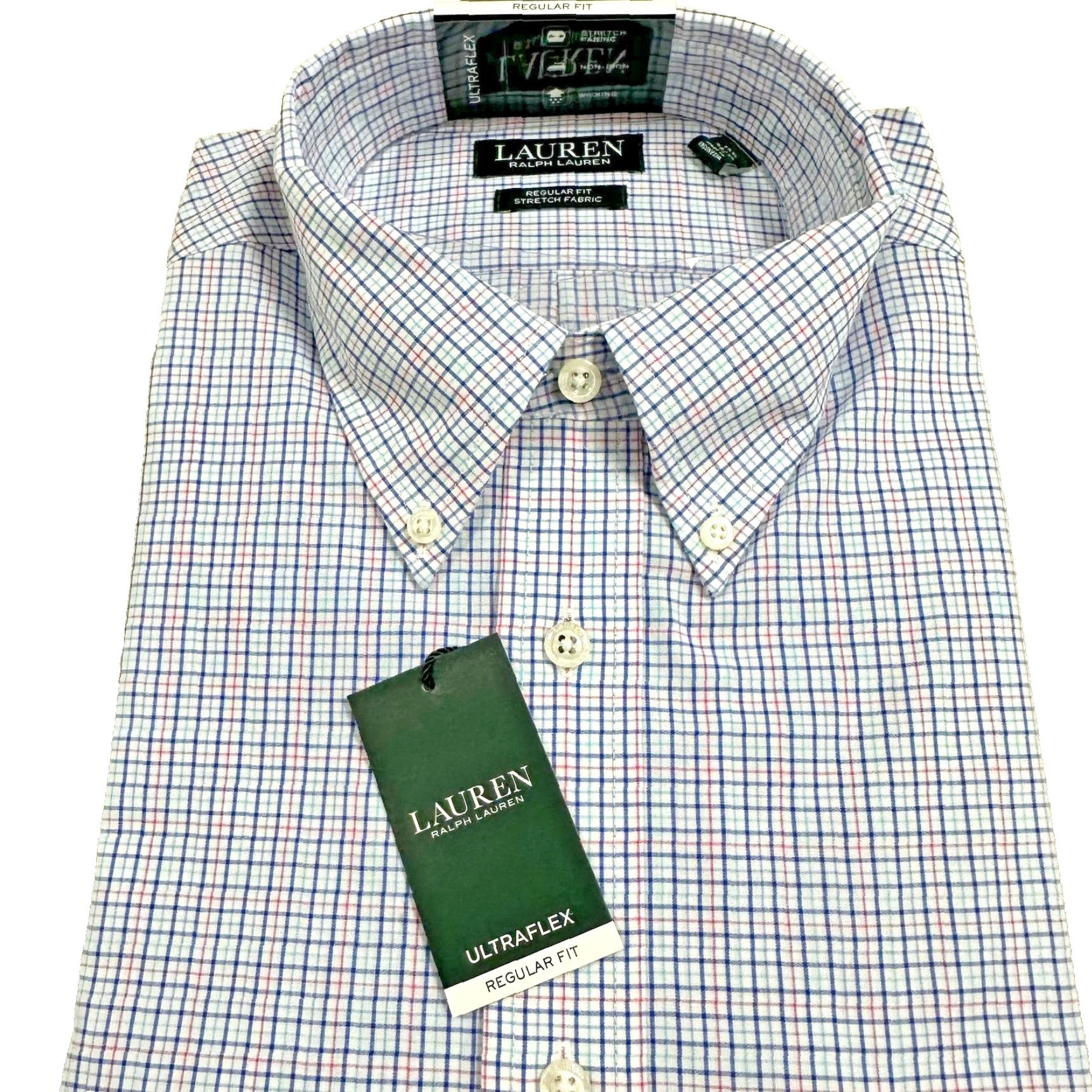 ralph lauren ultraflex dress shirt Lauren Ralph Lauren Men's Ultraflex Slim Fit Stretch Solid Dress Shirt - Pink