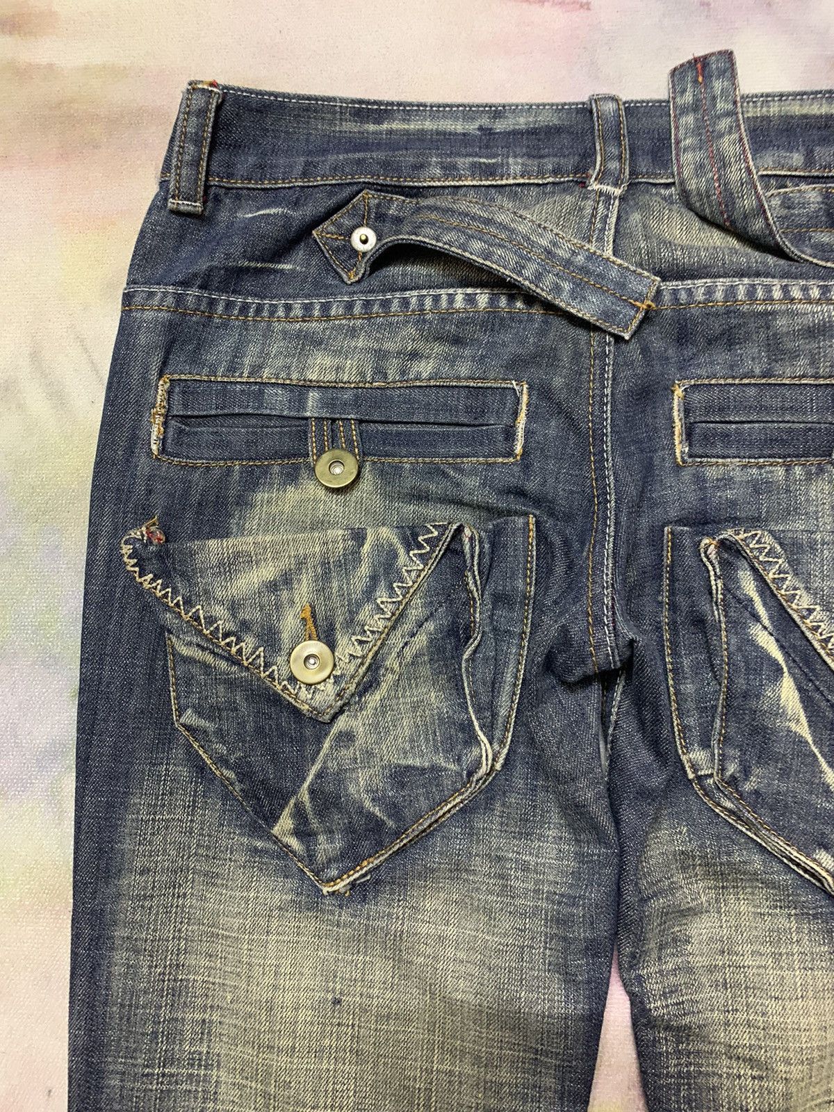 Hysteric Glamour Flare Japanese Brand Lasbegasgate Washed Low Rise Size US 33 - 11 Thumbnail