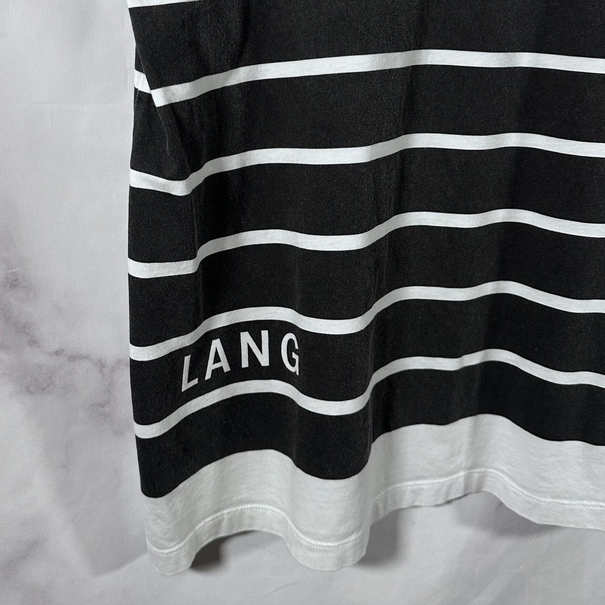 Helmut Lang White/Black Stripe Tee Size US L / EU 52-54 / 3 - 7 Thumbnail