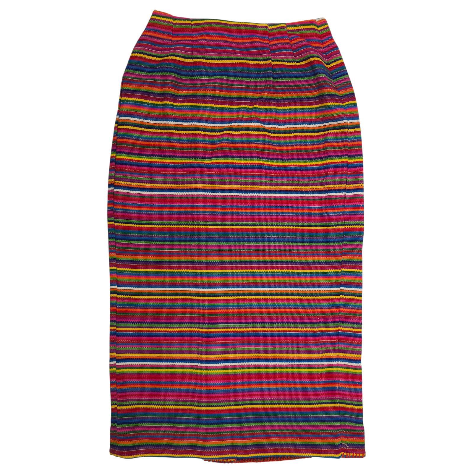 Other F.L. Malik Wrap Skirt 6 Striped Vintage Rainbow Pencil Midi Size 28" / US 6 / IT 42 - 2 Thumbnail