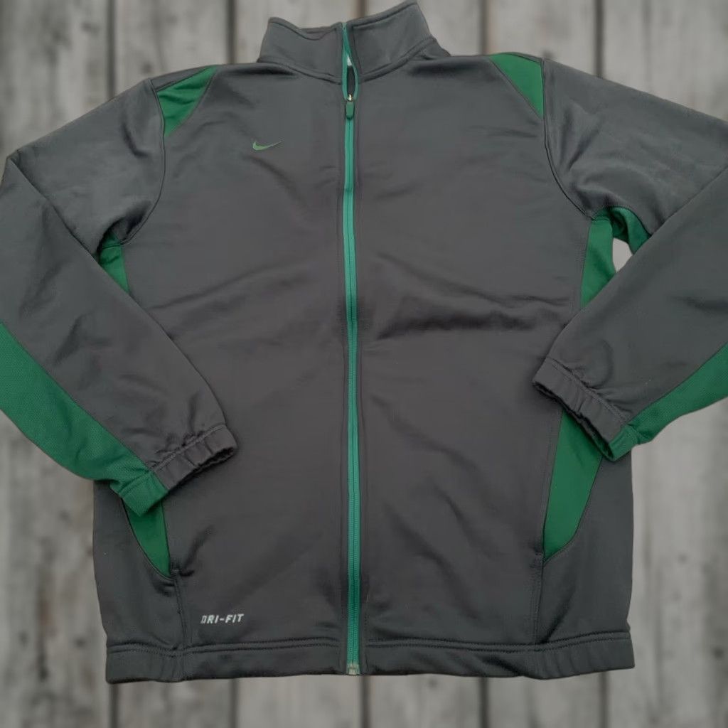 Nike NIKE Players Training Warm Up Jacket Mens M Gray Anthracite Colorblock Full Zip Pockets Breathable Track Jacket 380181-220 Size US M / EU 48-50 / 2 - 1 Thumbnail