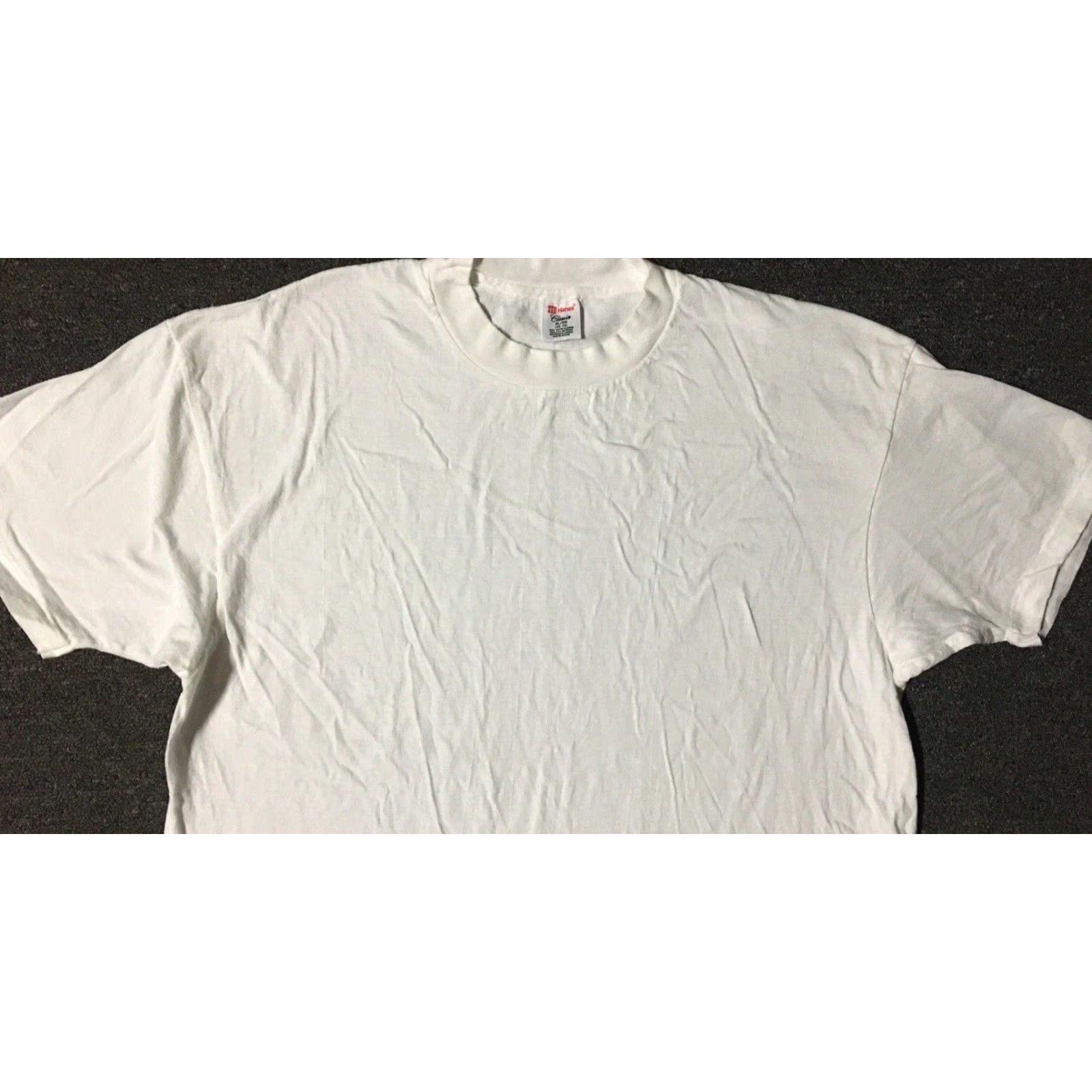 Hanes VINTAGE Hanes Faded Shirt L Men White 90s Grunge Biker Punk Skate Surf Trucker Track Trashed Distressed Logo 80s 90s Size US L / EU 52-54 / 3 - 6 Thumbnail